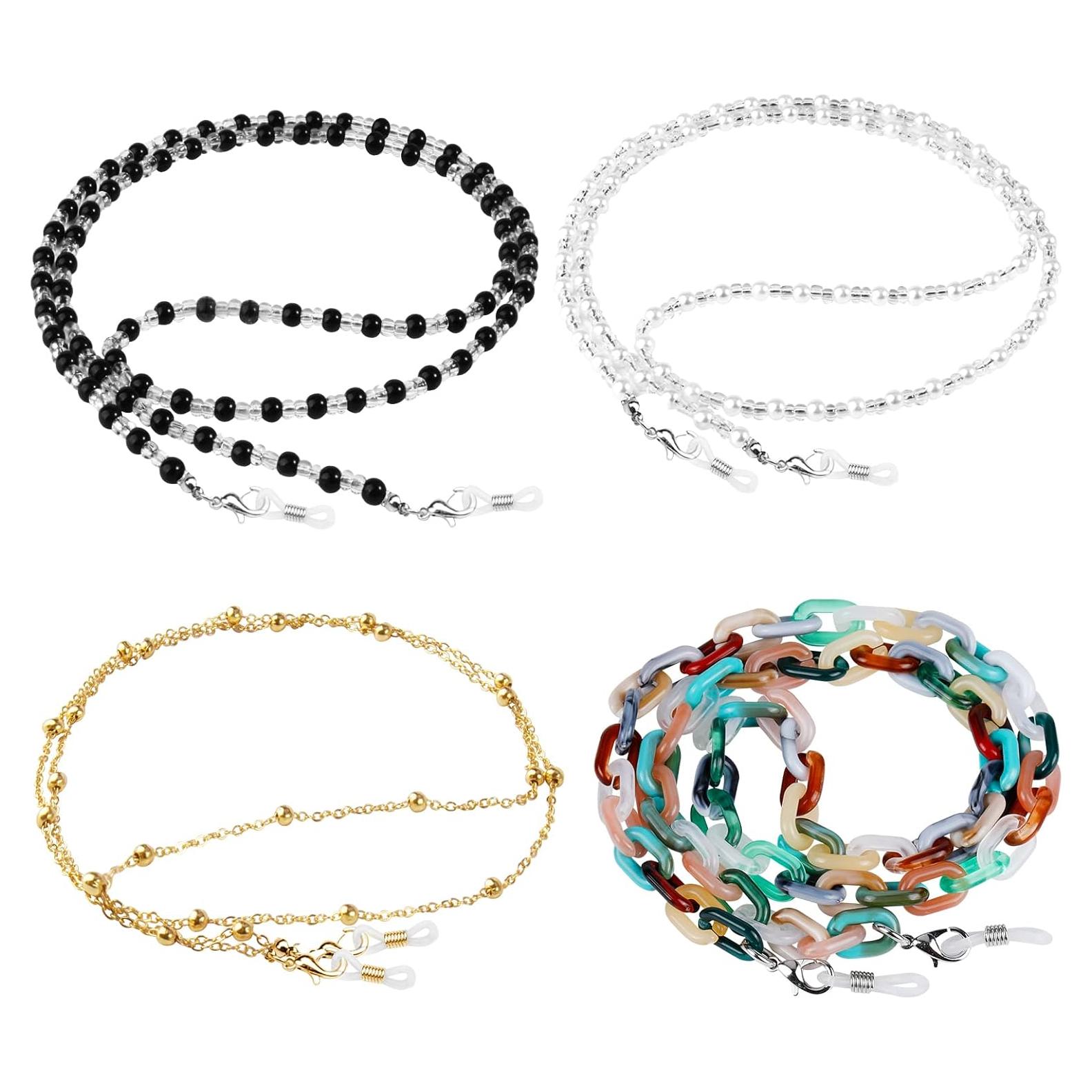 Cadenas para Gafas ONESING 4 Pcs Ajustables Multicolor