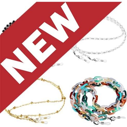 Cadenas para Gafas ONESING 4 Pcs Ajustables Multicolor