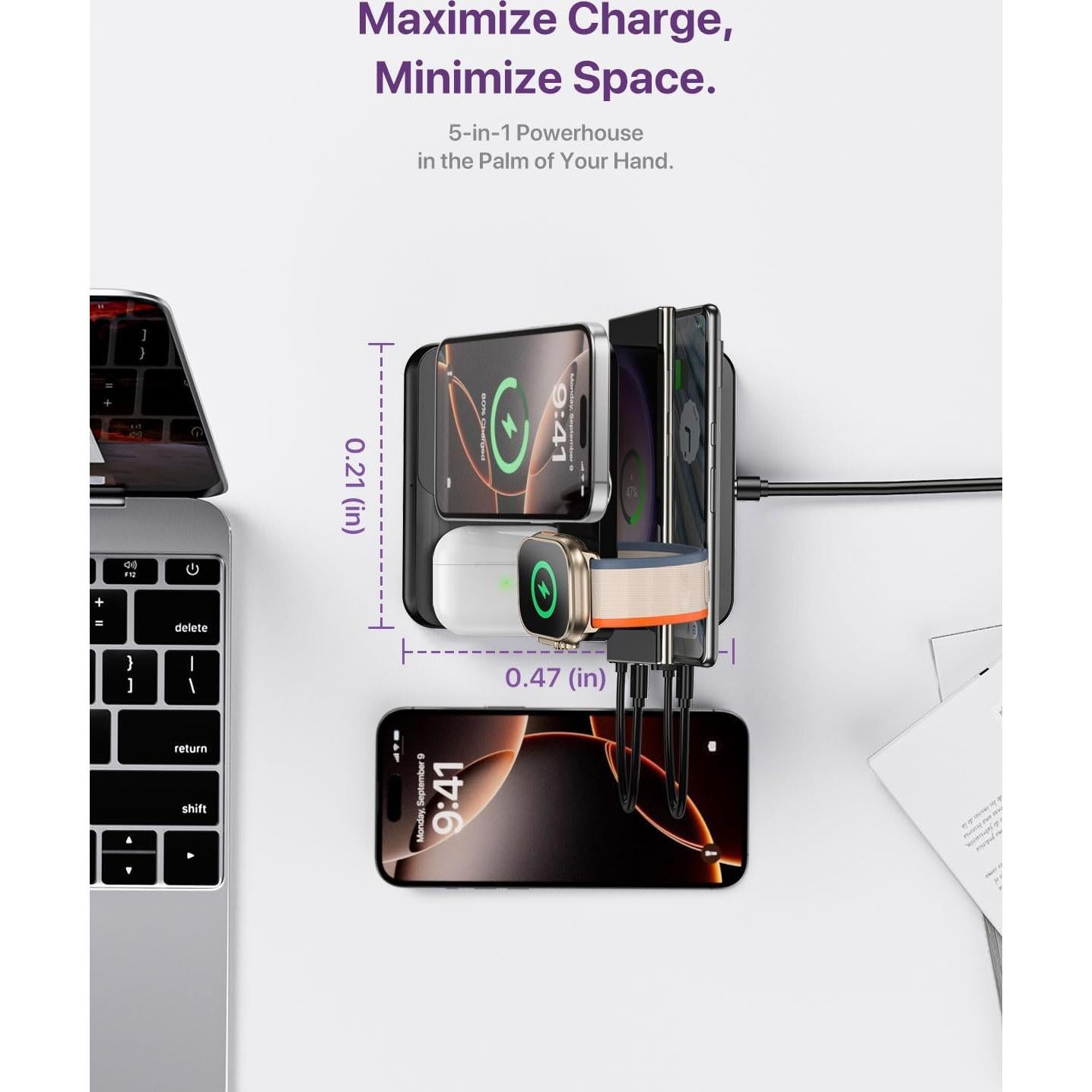 Estación de Carga 5-en-1 Intoval G805 para iPhone y iPad