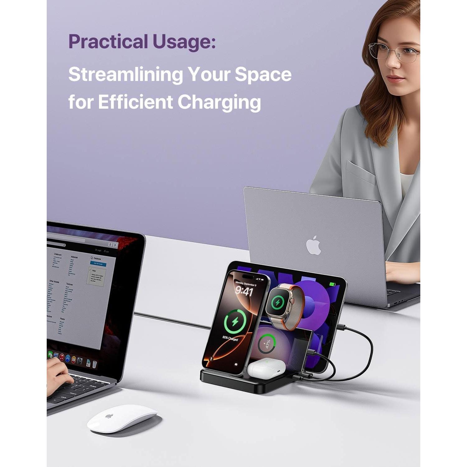 Estación de Carga 5-en-1 Intoval G805 para iPhone y iPad