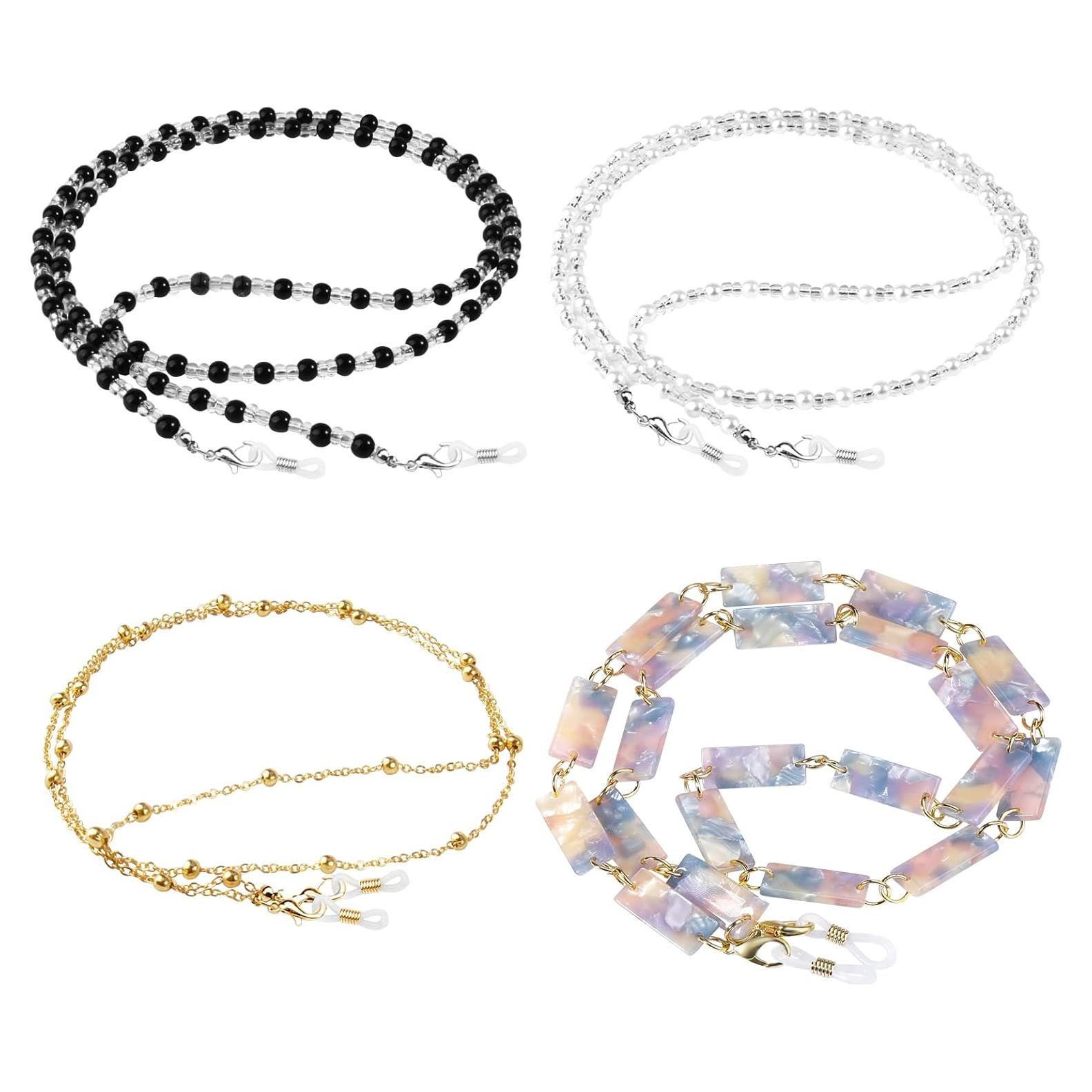 Cadenas para Gafas ONESING 4 Pcs Ajustables Multicolor