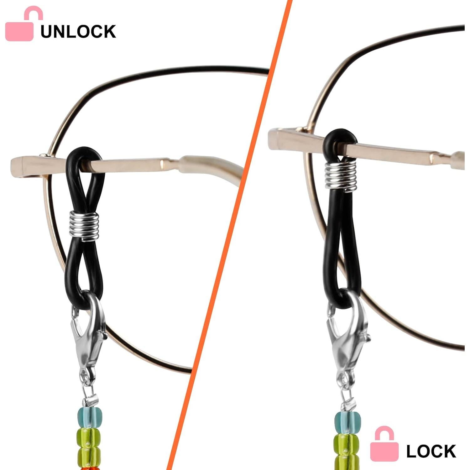 Cadenas para Gafas ONESING 10 Pcs Multicolor Ajustables