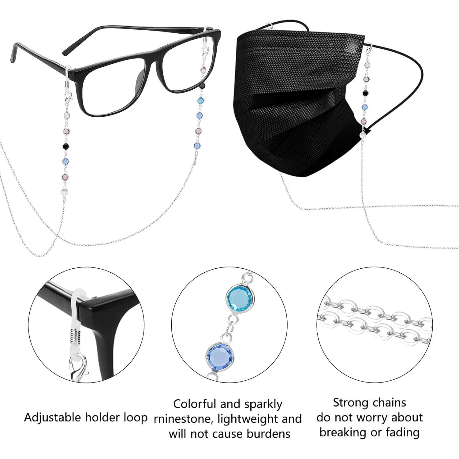 Cadenas para Gafas ONESING 4 Pcs Coloridas y Elegantes