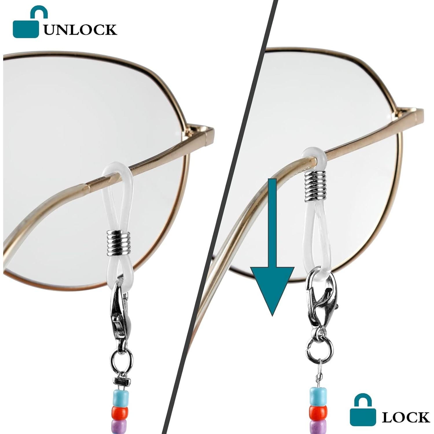 Cadenas para Gafas ONESING 4 Pcs Ajustables Multi Color