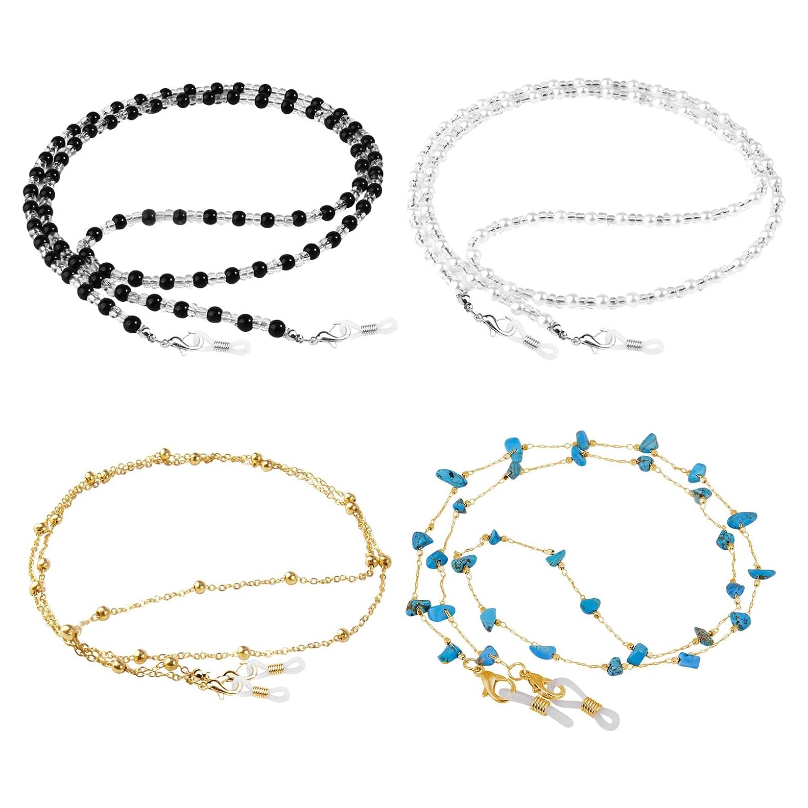 Cadenas para Gafas ONESING 4 Pcs Ajustables Multicolor