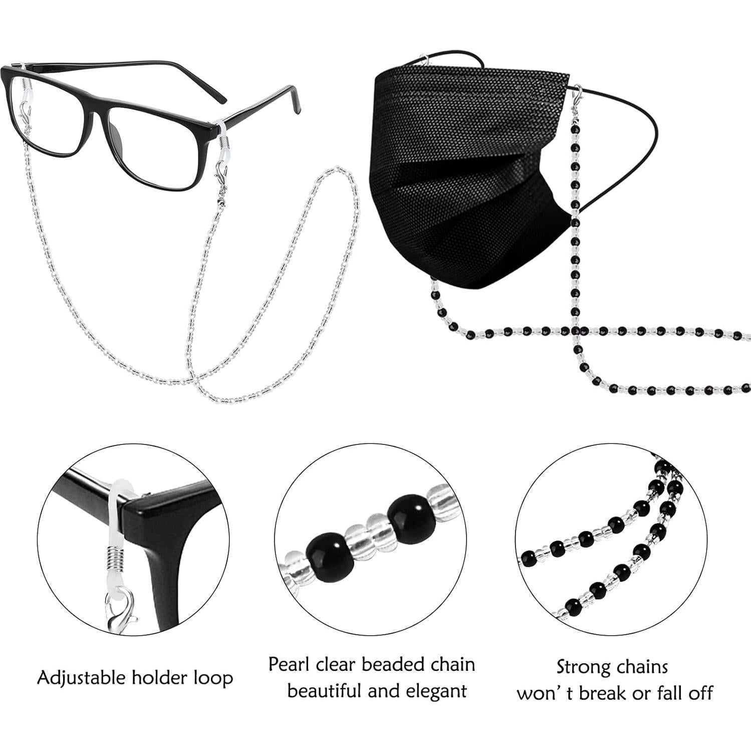 Cadenas para Gafas ONESING 4 Pcs Ajustables Multicolor