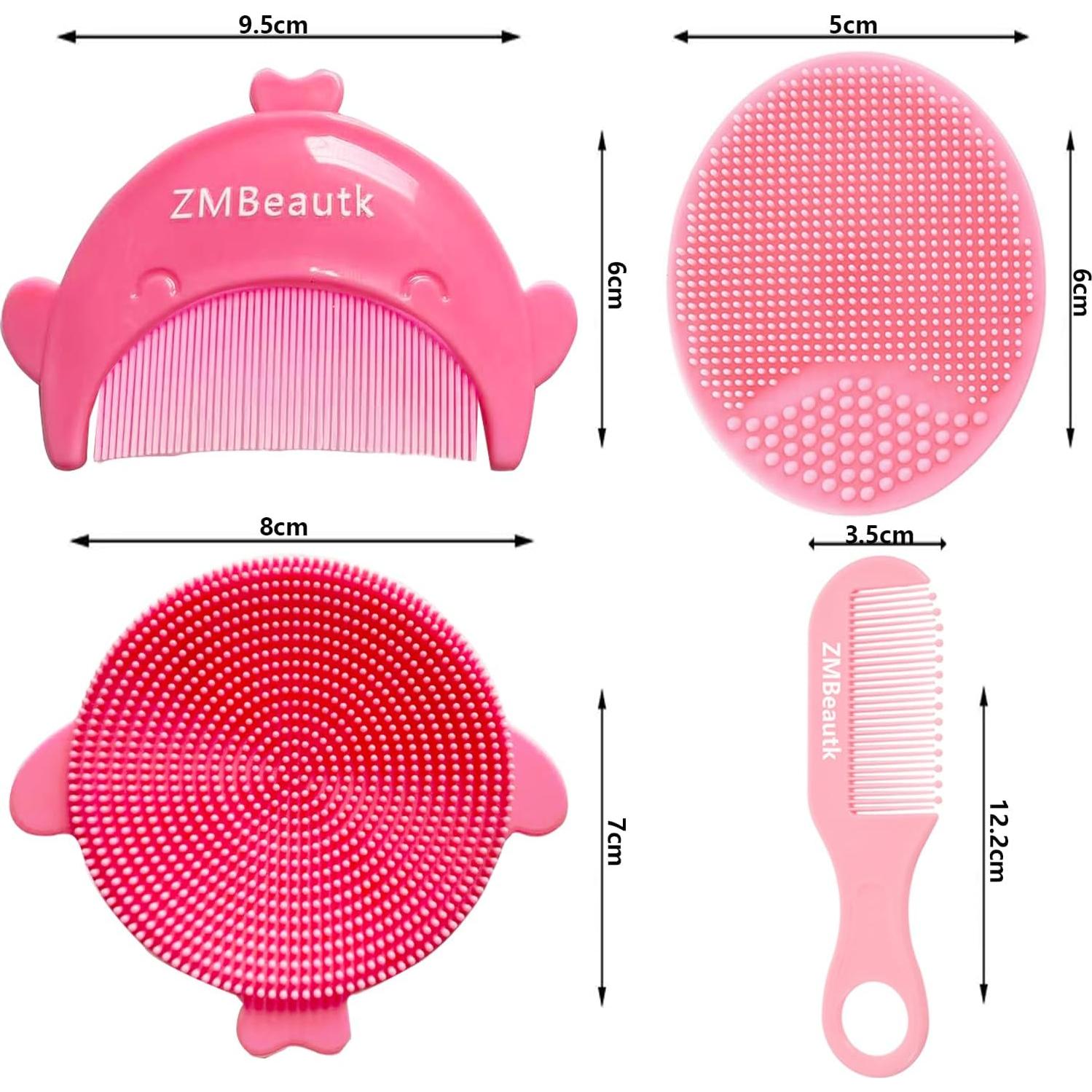 Paquete de 4 cepillos faciales ZMBeautk para bebés - Silicona
