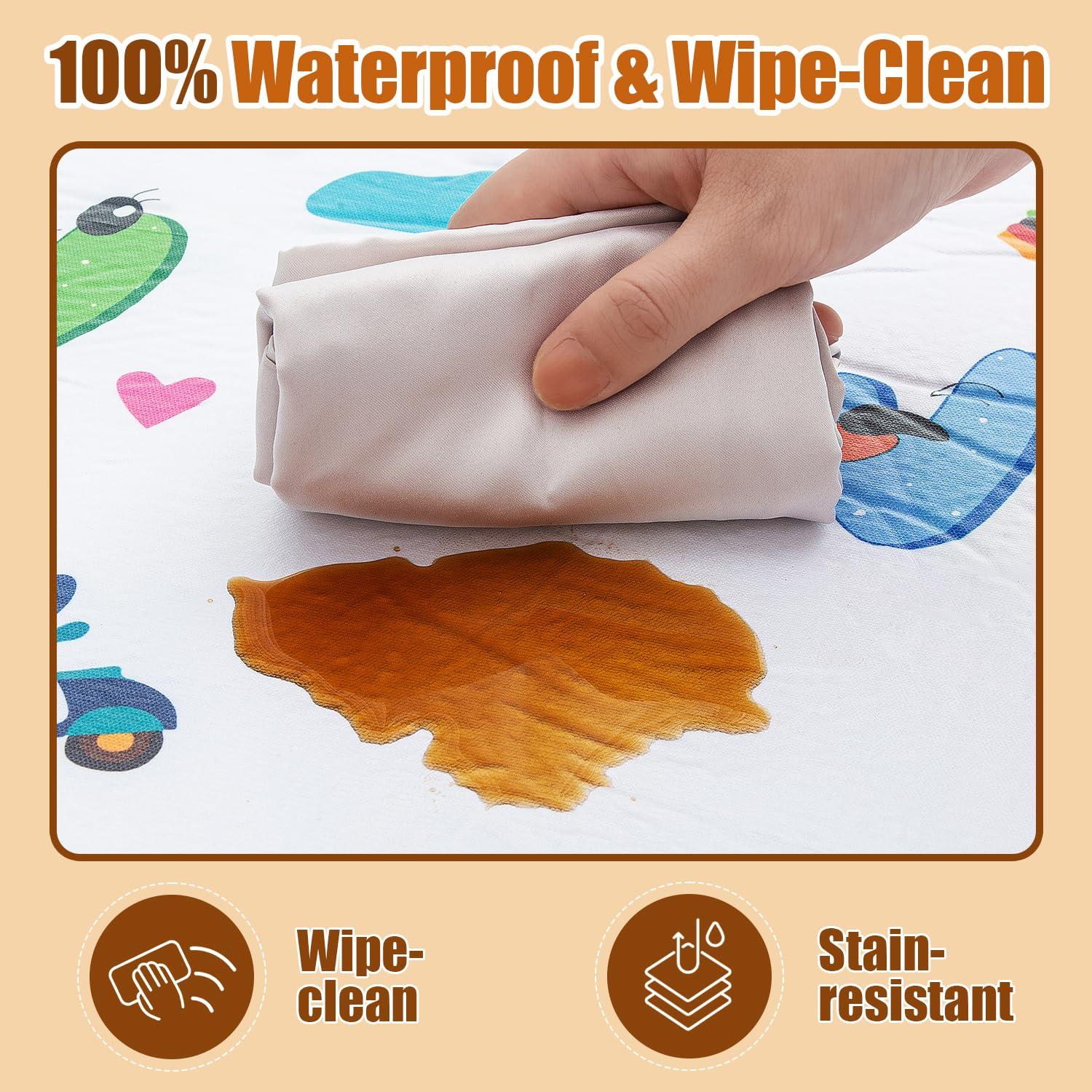 Alfombra de Juego para Bebés ABC 127x127 cm Impermeable