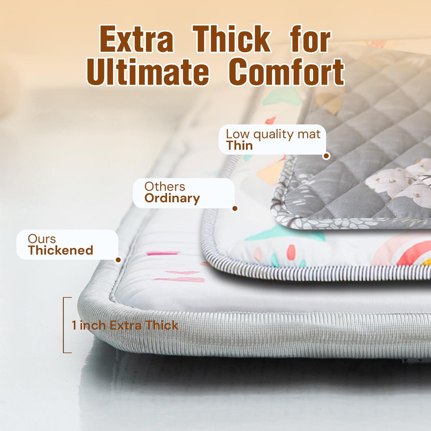 Alfombra de Juego para Bebés ABC 127x127 cm Impermeable