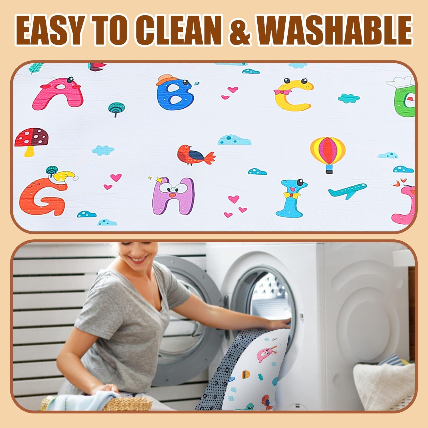 Alfombra de Juego para Bebés ABC 127x127 cm Impermeable