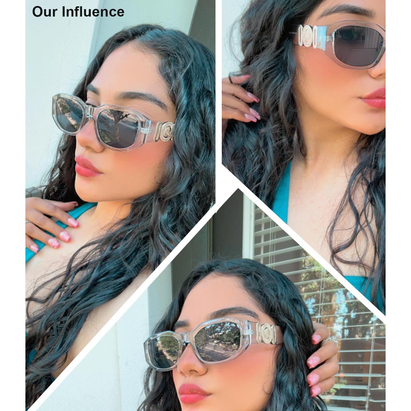 Gafas de Sol FEISEDY Retro 54mm UV400 Unisex Gris