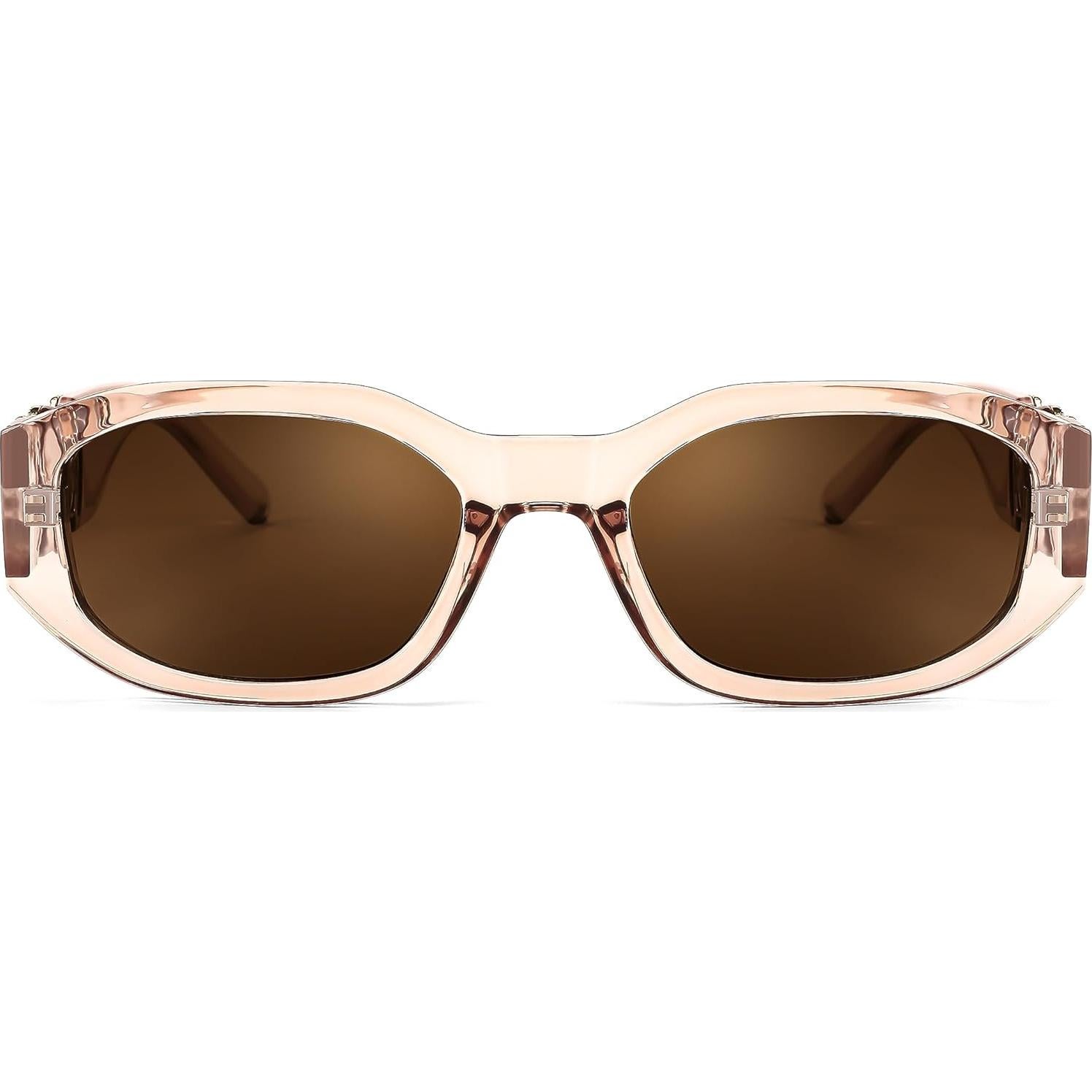 Gafas de Sol Retro FEISEDY 54mm UV400 Unisex Champagne