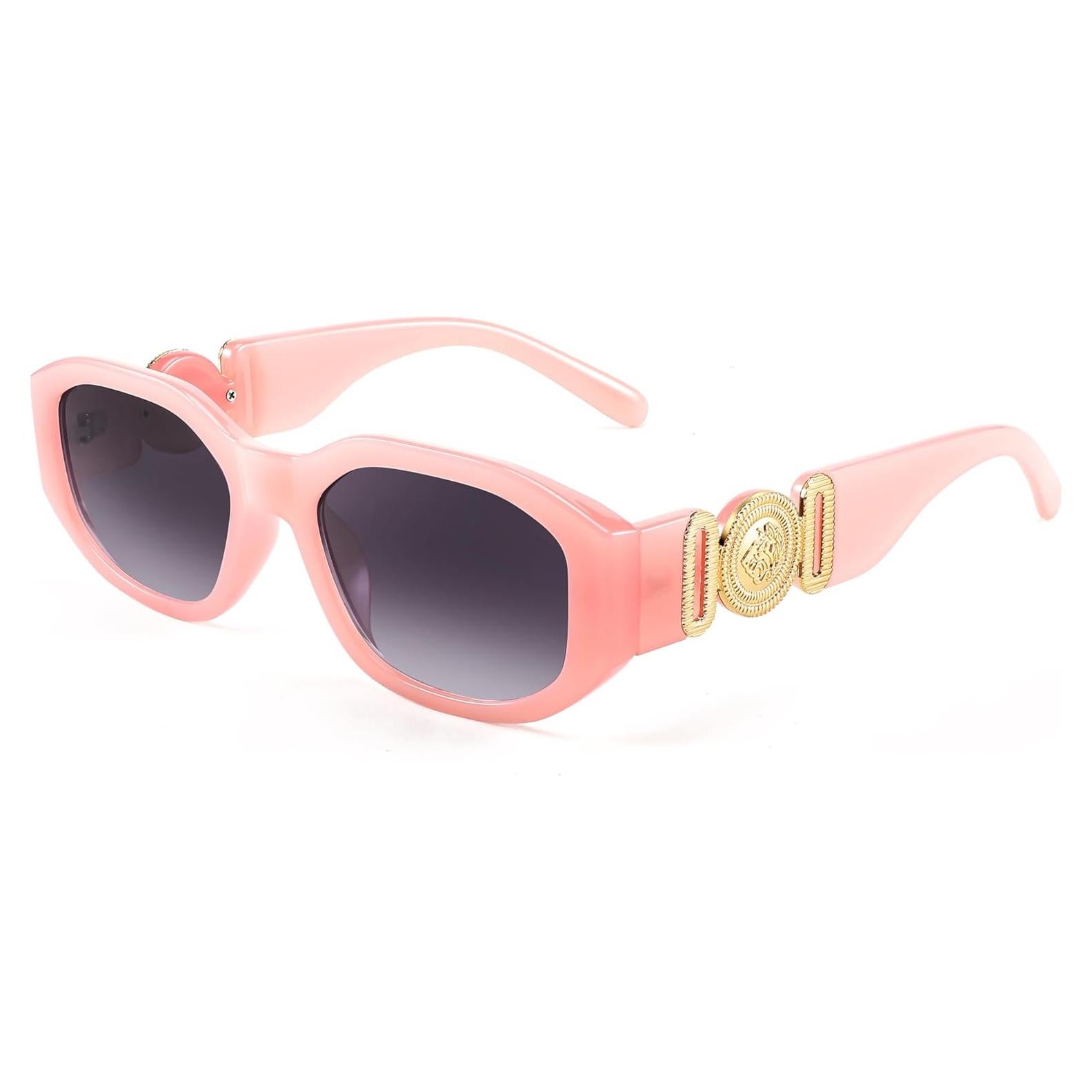 Gafas de Sol Retro FEISEDY B2322 UV400 Rosa Gris