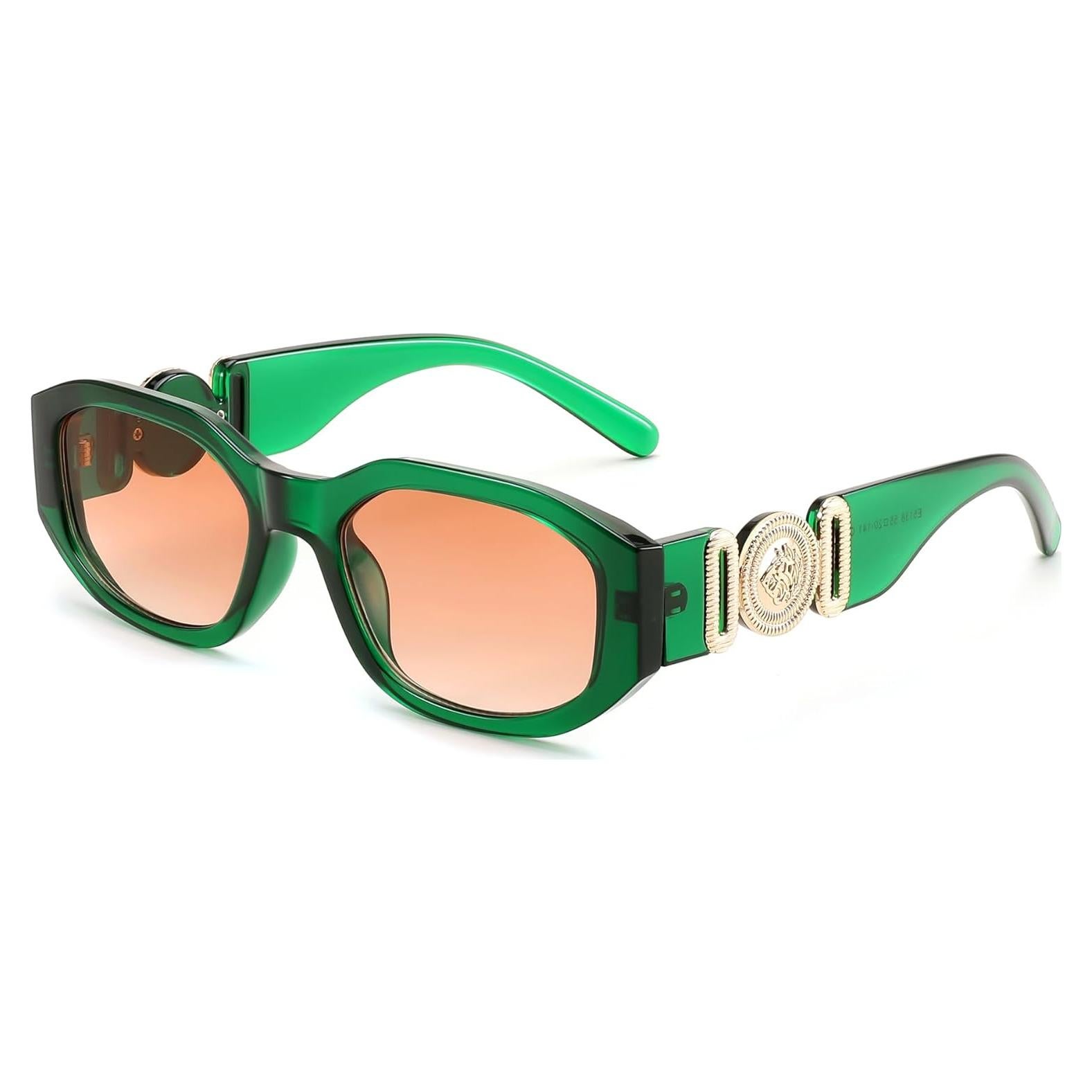 Gafas de Sol Retro FEISEDY B2322 UV400 Verde Marrón