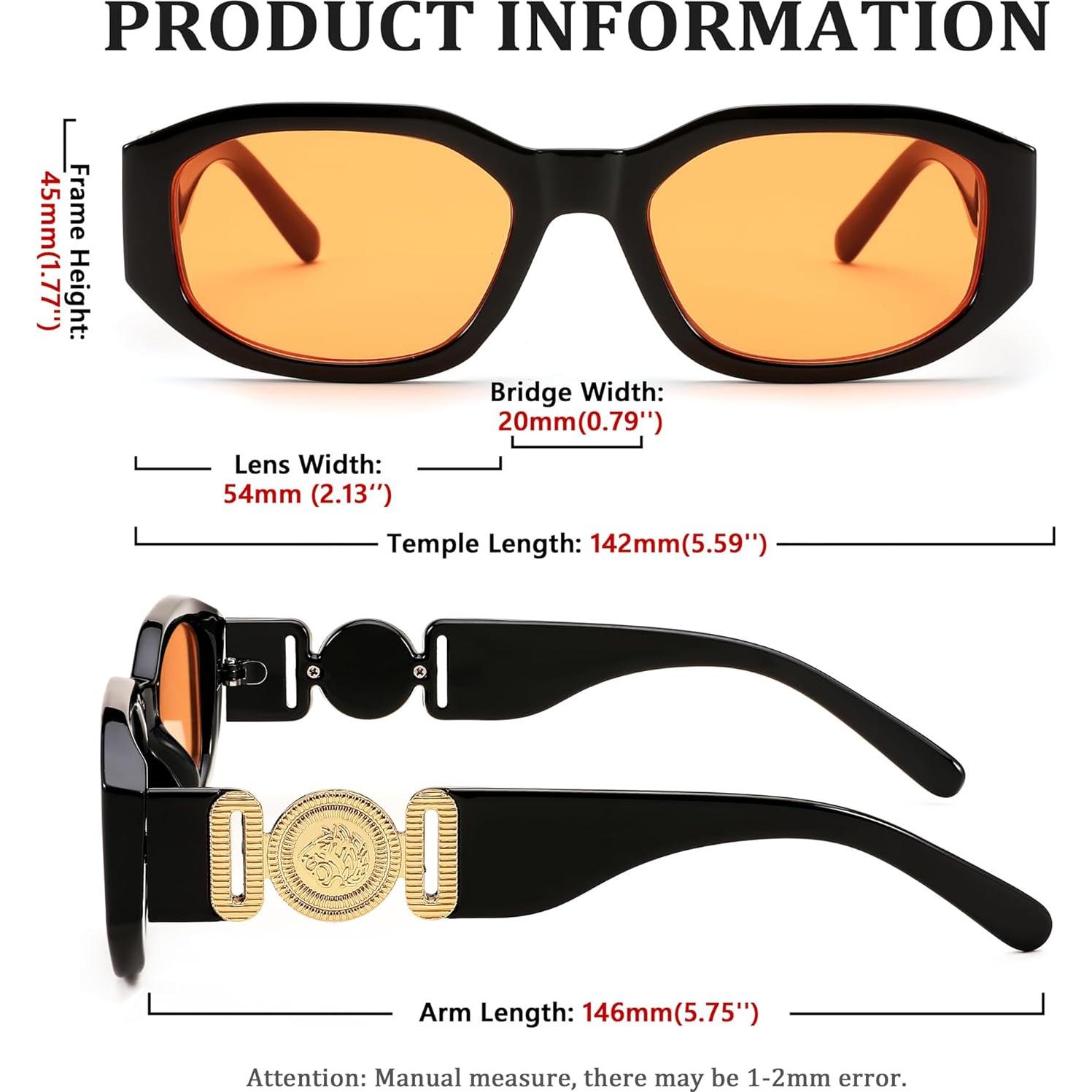 Gafas de Sol Retro FEISEDY B2322 UV400 Marco Negro