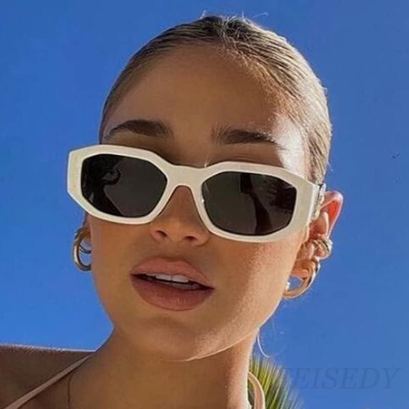 Gafas de Sol Retro FEISEDY B2322 UV400 Marco Blanco