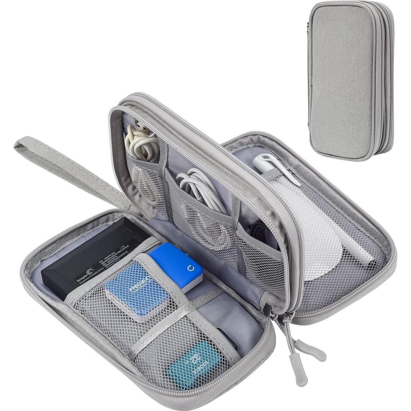 Bolsa Organizadora Electrónica CAOODKDK Doble Capa Gris