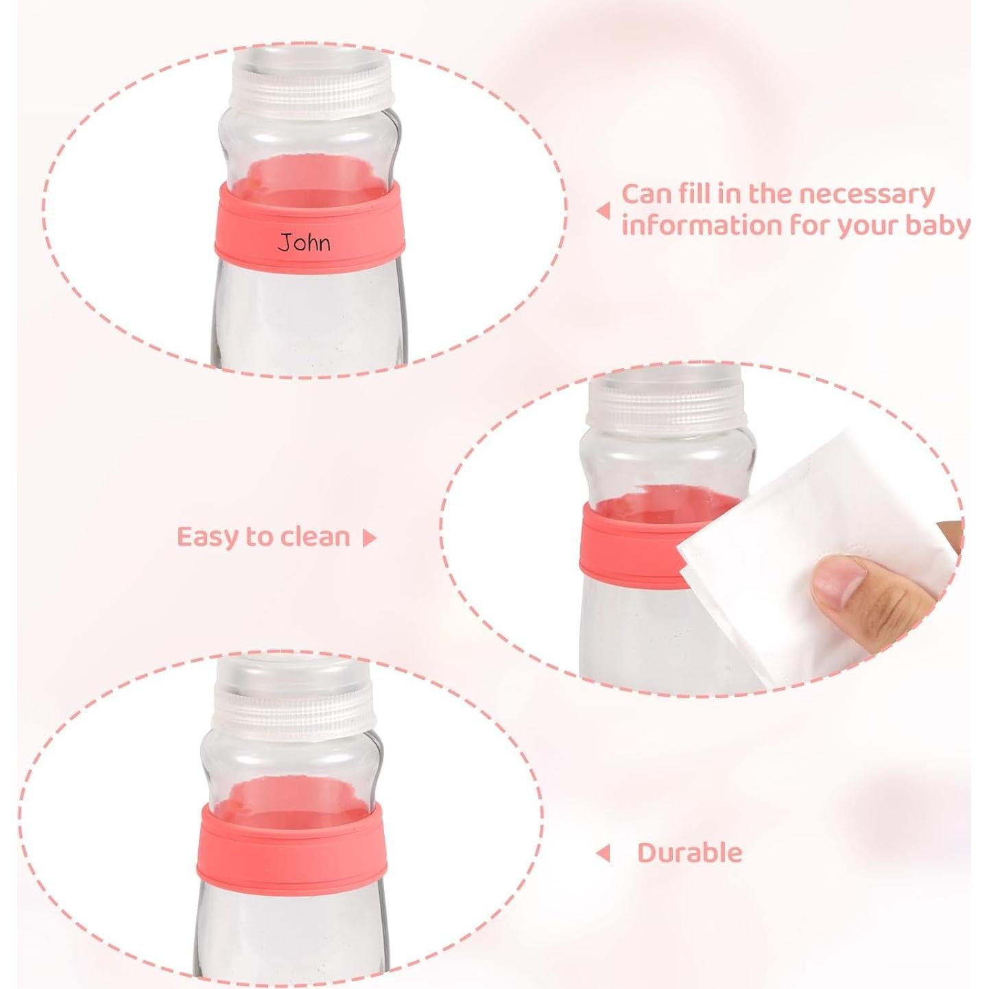 Etiquetas de Botellas de Bebé Silicona Penitue 8 Piezas Multicolor