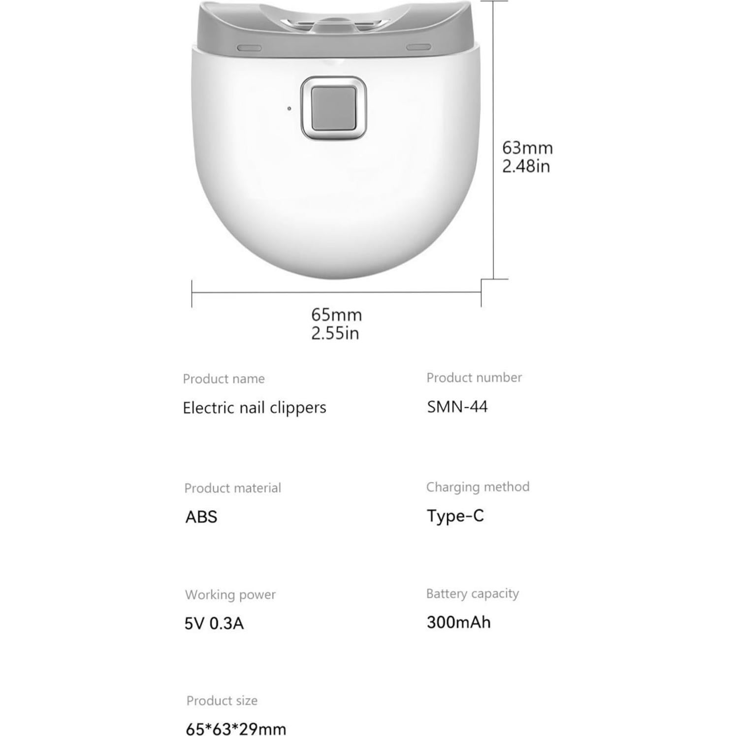 Cortauñas Eléctrico Recargable Swift Orbit YZ 602030 - Ultra Silencioso