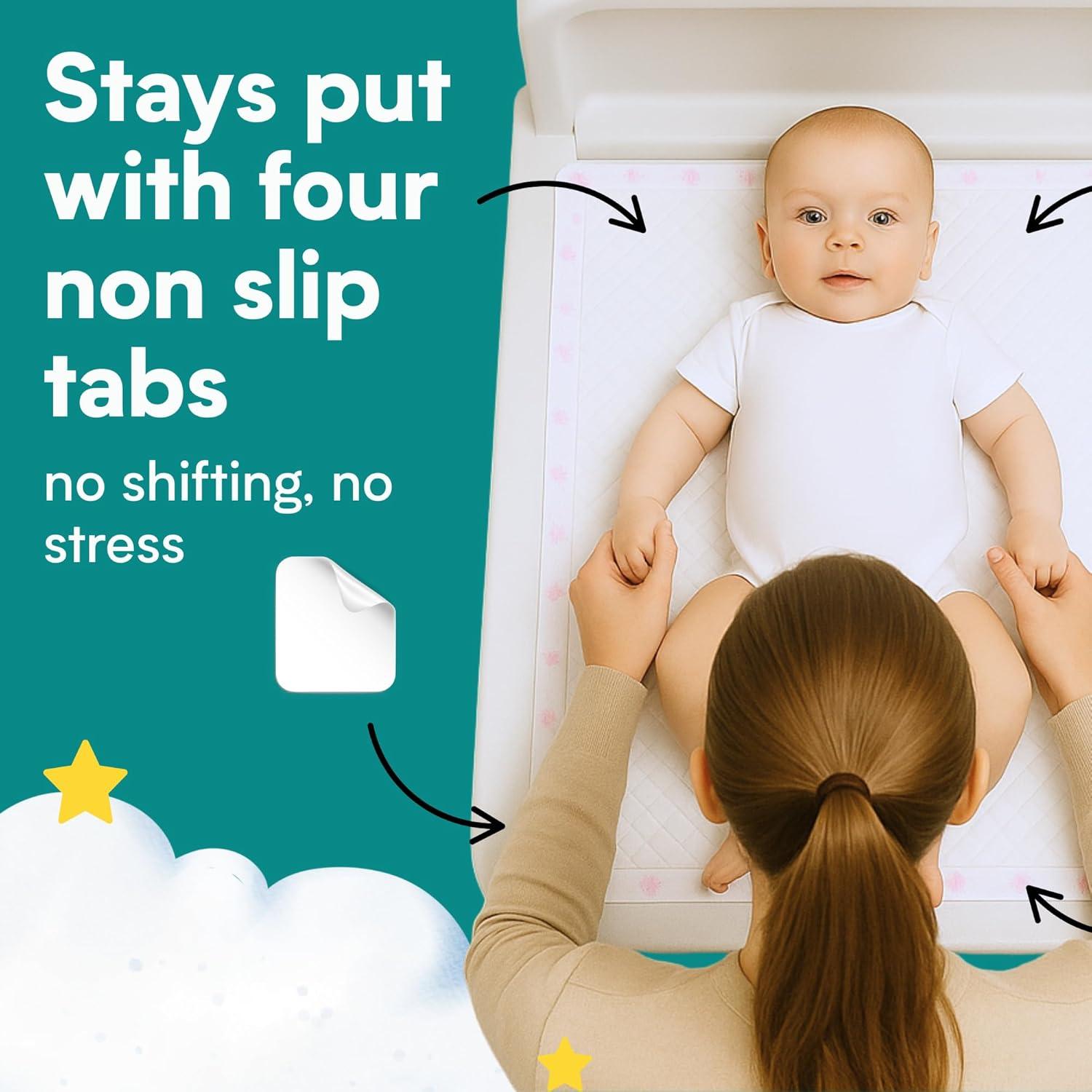 Almohadillas Desechables para Cambiar Bebés Eli - 20 Paquete Floral