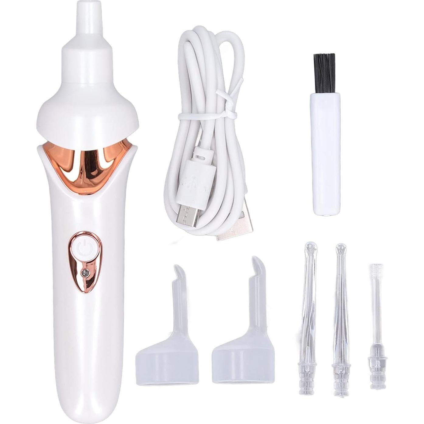 Limpiador de Oídos Eléctrico USB con Luz LED y Punta Suave