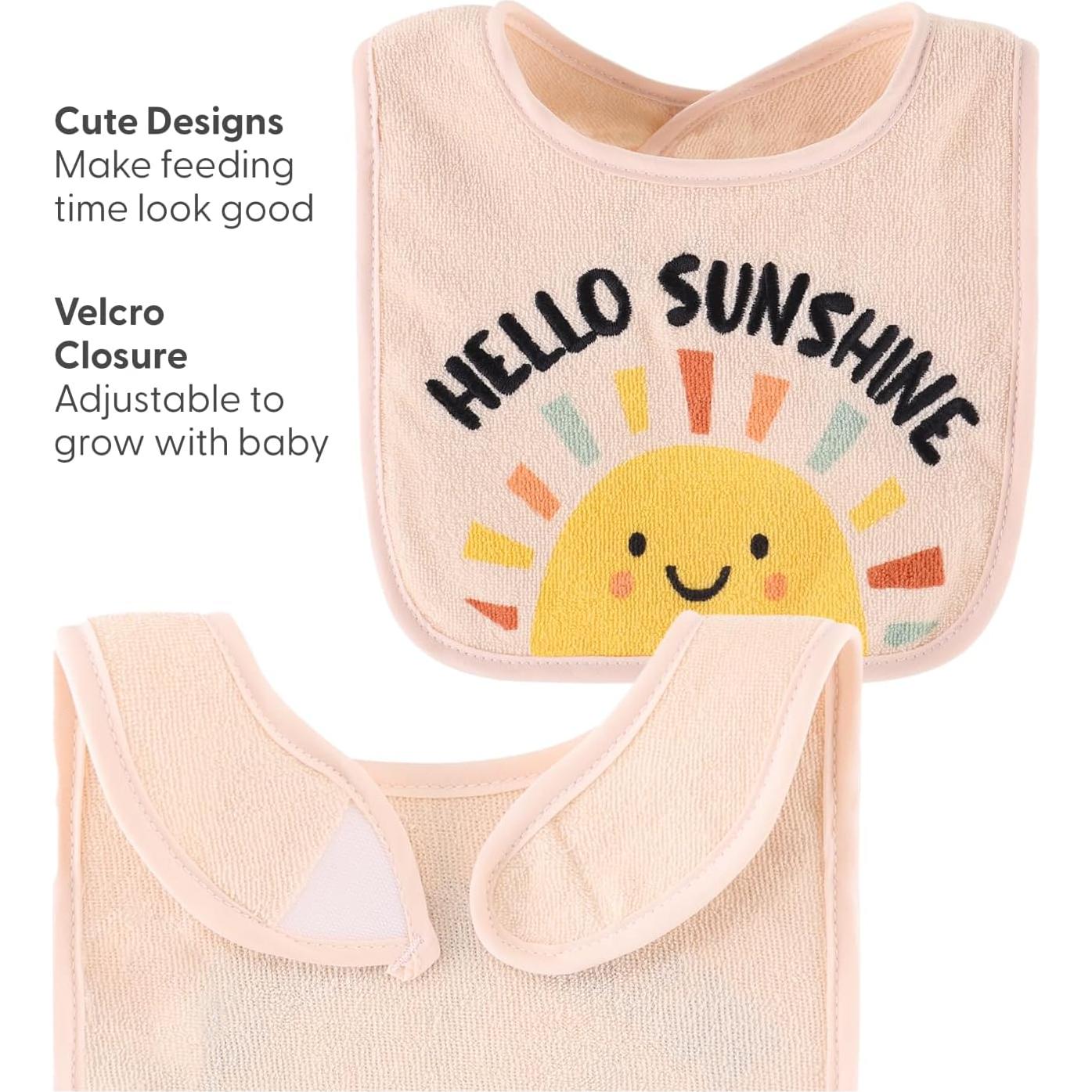 Conjunto de 10 Baberos de Terry The Peanutshell 100% Algodón