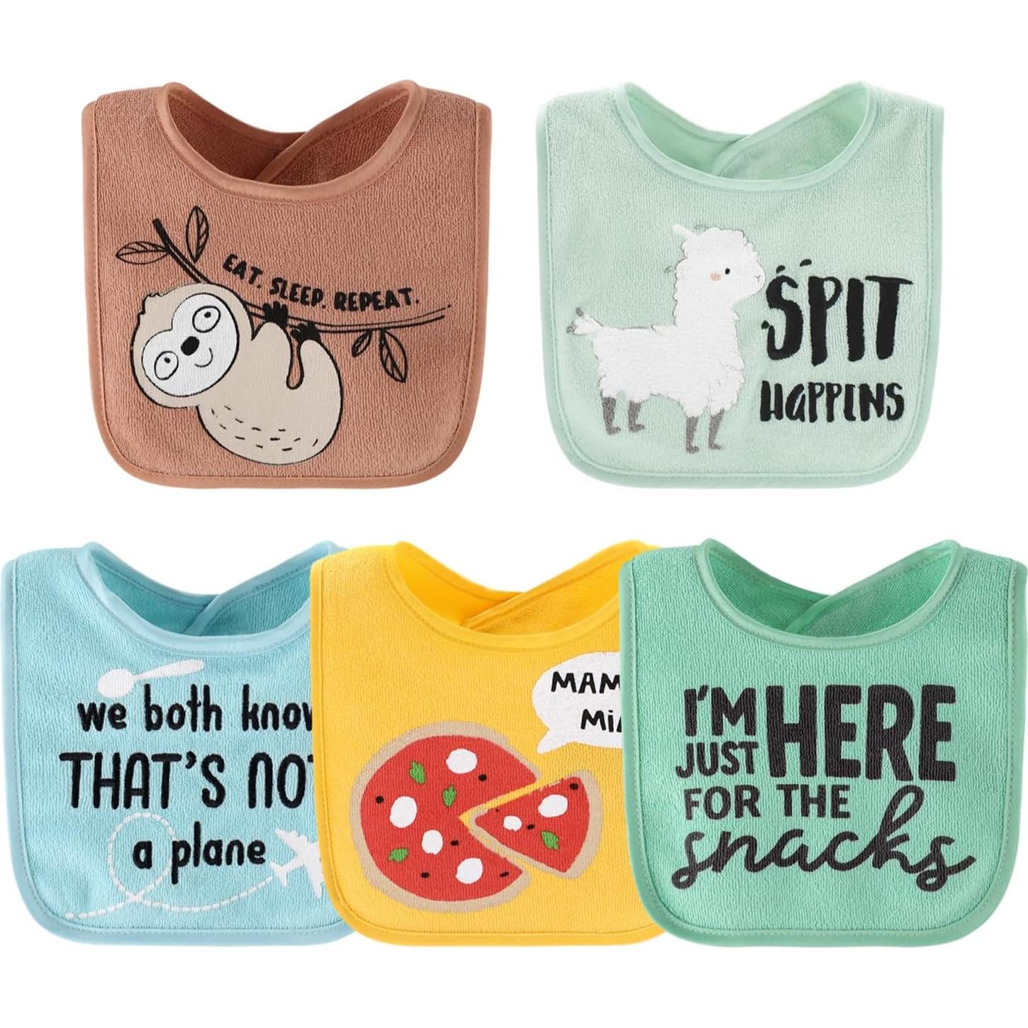 Conjunto de 10 Baberos de Terry The Peanutshell 100% Algodón