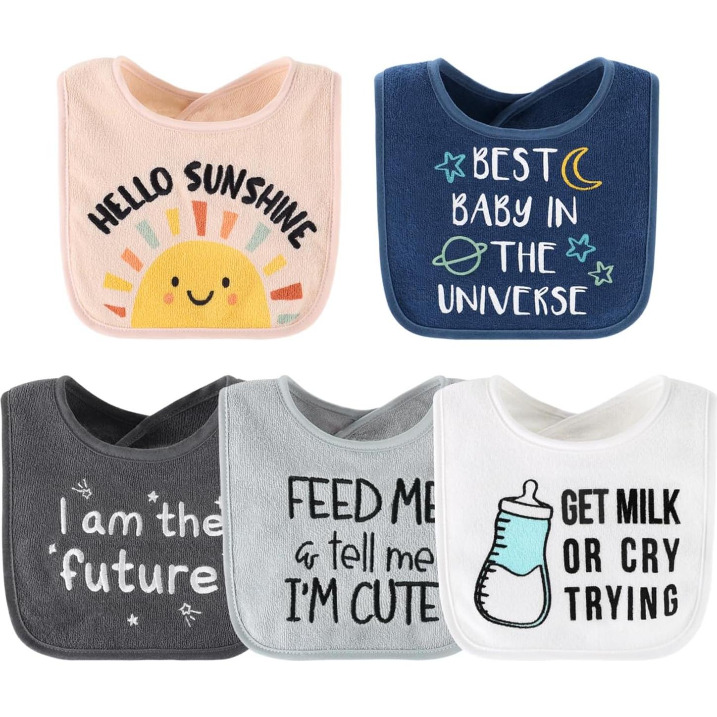 Conjunto de 10 Baberos de Terry The Peanutshell 100% Algodón