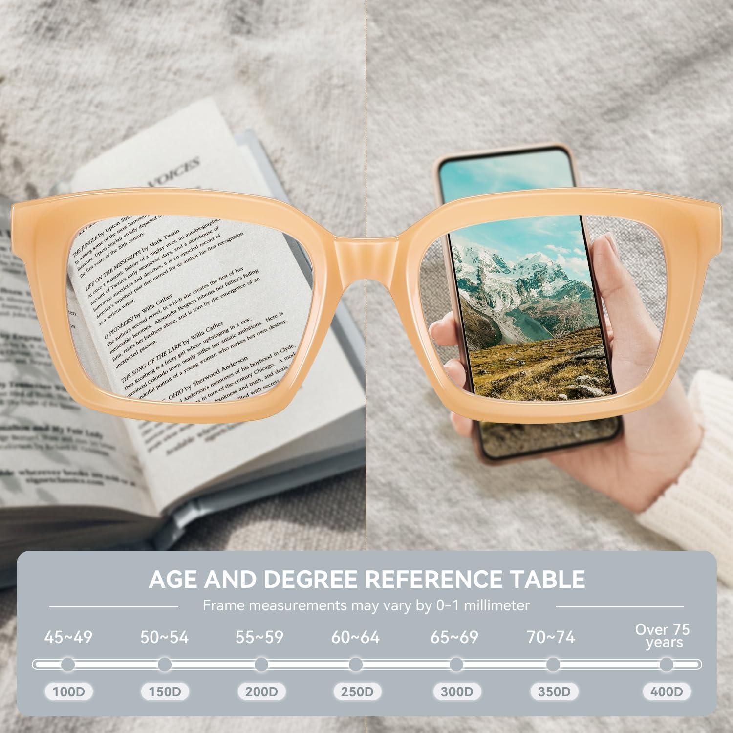 Gafas de Lectura AABV 4 Pack Bloqueo Luz Azul 3.0D