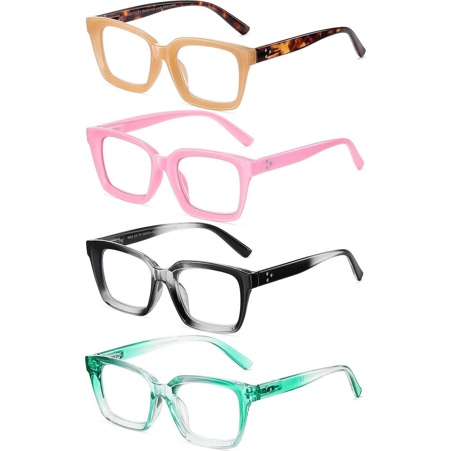 Gafas de lectura 4 en 1 con bloqueo luz azul - Unisex 1.25D