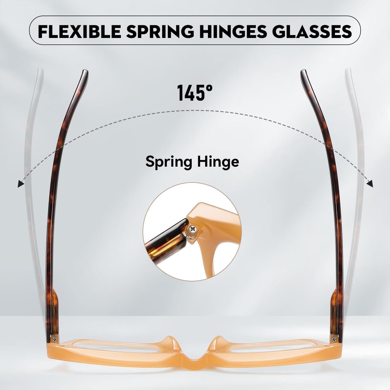 Gafas de lectura AABV 4 Pack bloqueo luz azul 3.5D