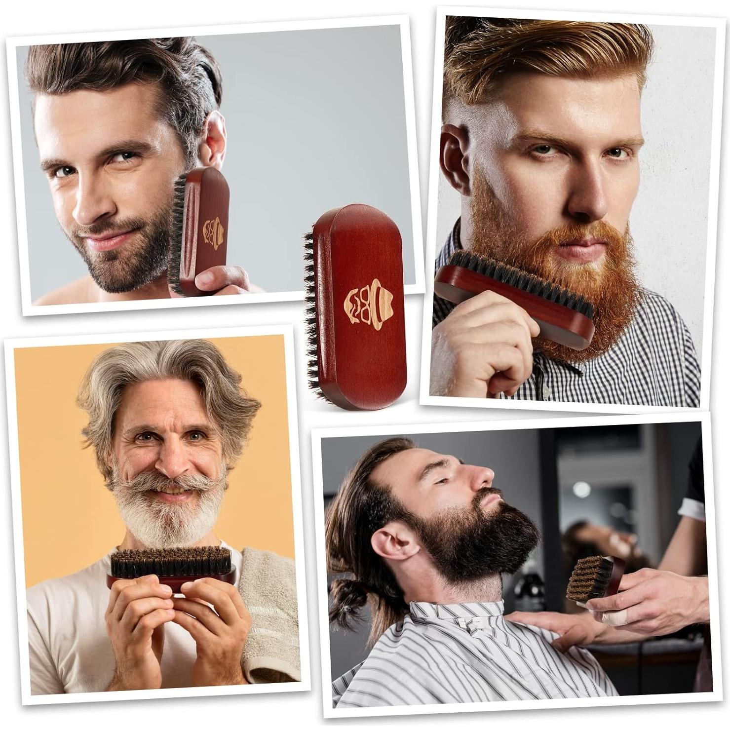 Cepillo de Barba Sosoon de Madera de Nogal Natural