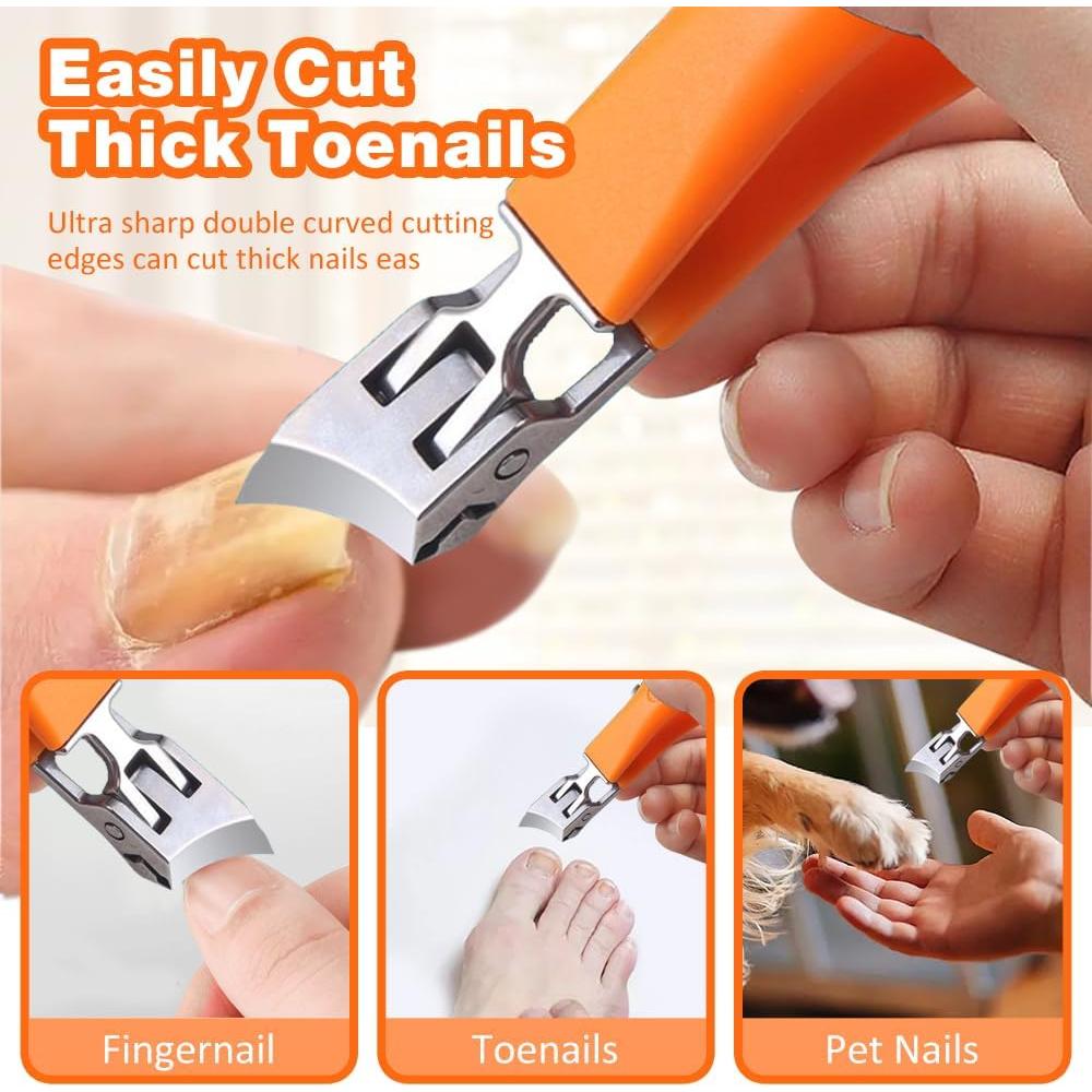 Cortauñas Inclinados Antisalpicaduras Acero Inoxidable Negro