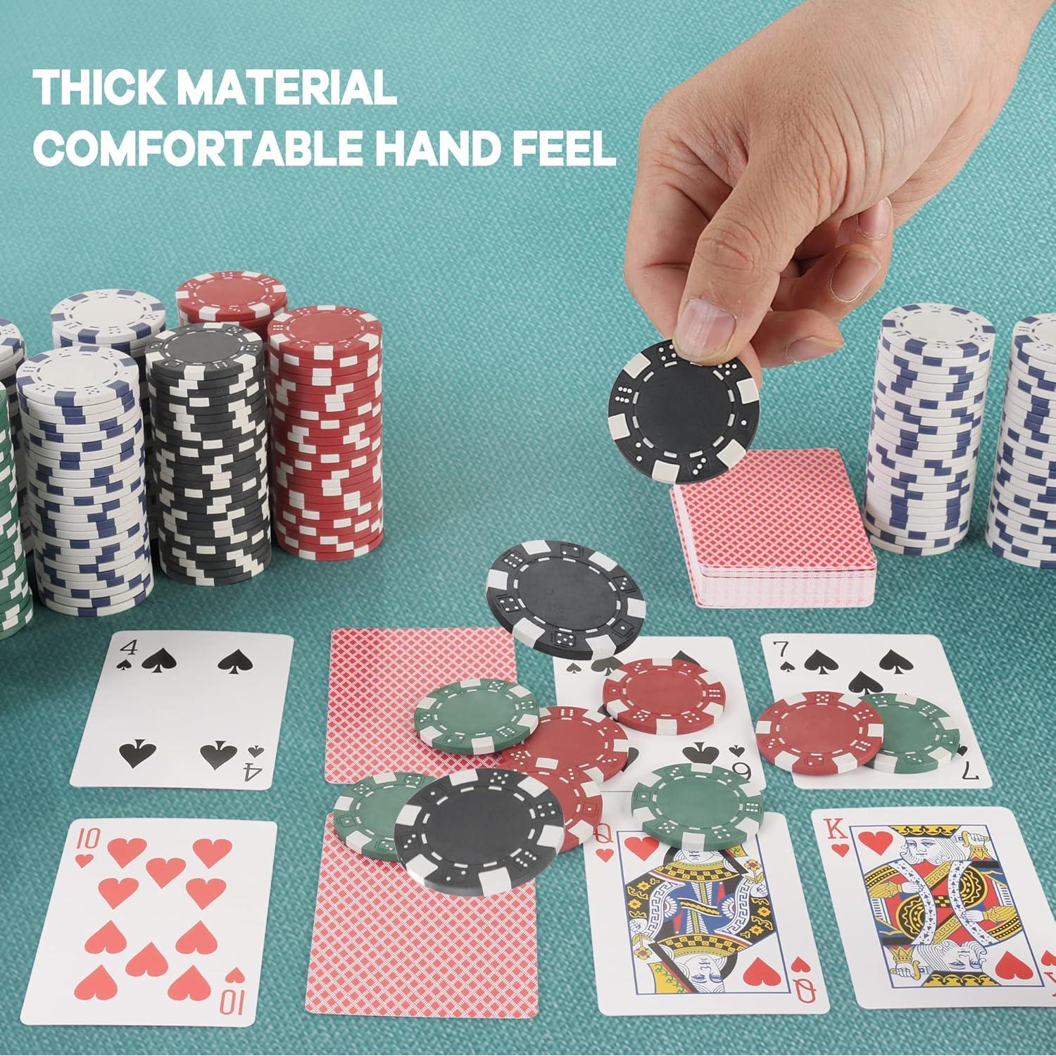 Juego de Fichas de Póker LUOBAO 500 Pcs 39mm con Bolsa