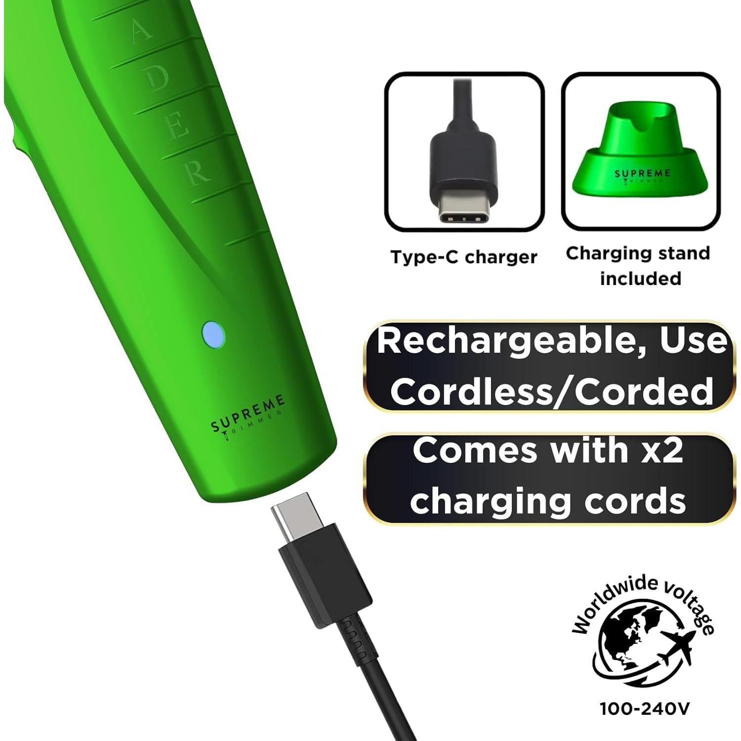 Cortadora Profesional Supreme Trimmer Vader 210 Min Carga USB-C