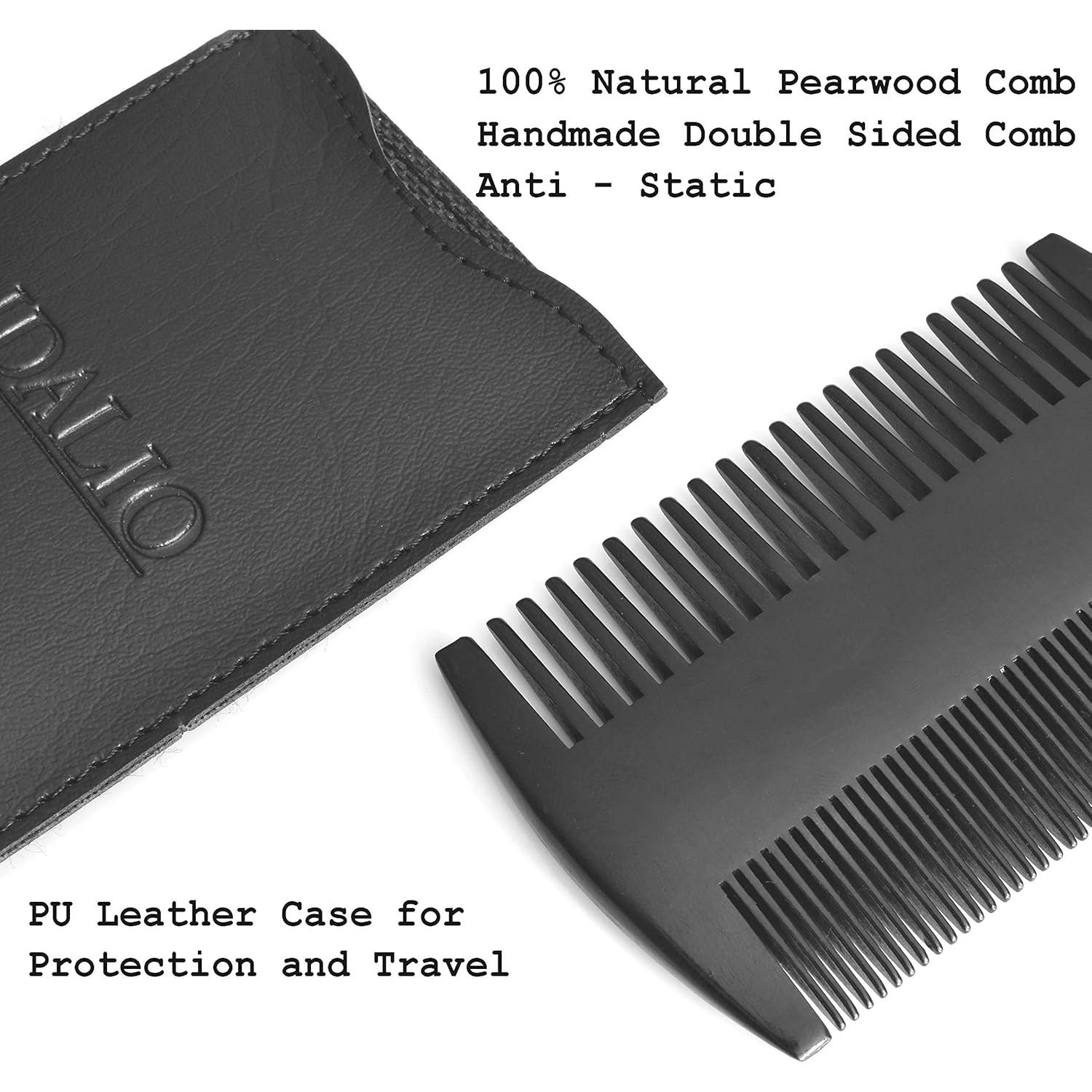 Juego de Cepillo y Peine para Barba IDALIO® con Tijeras