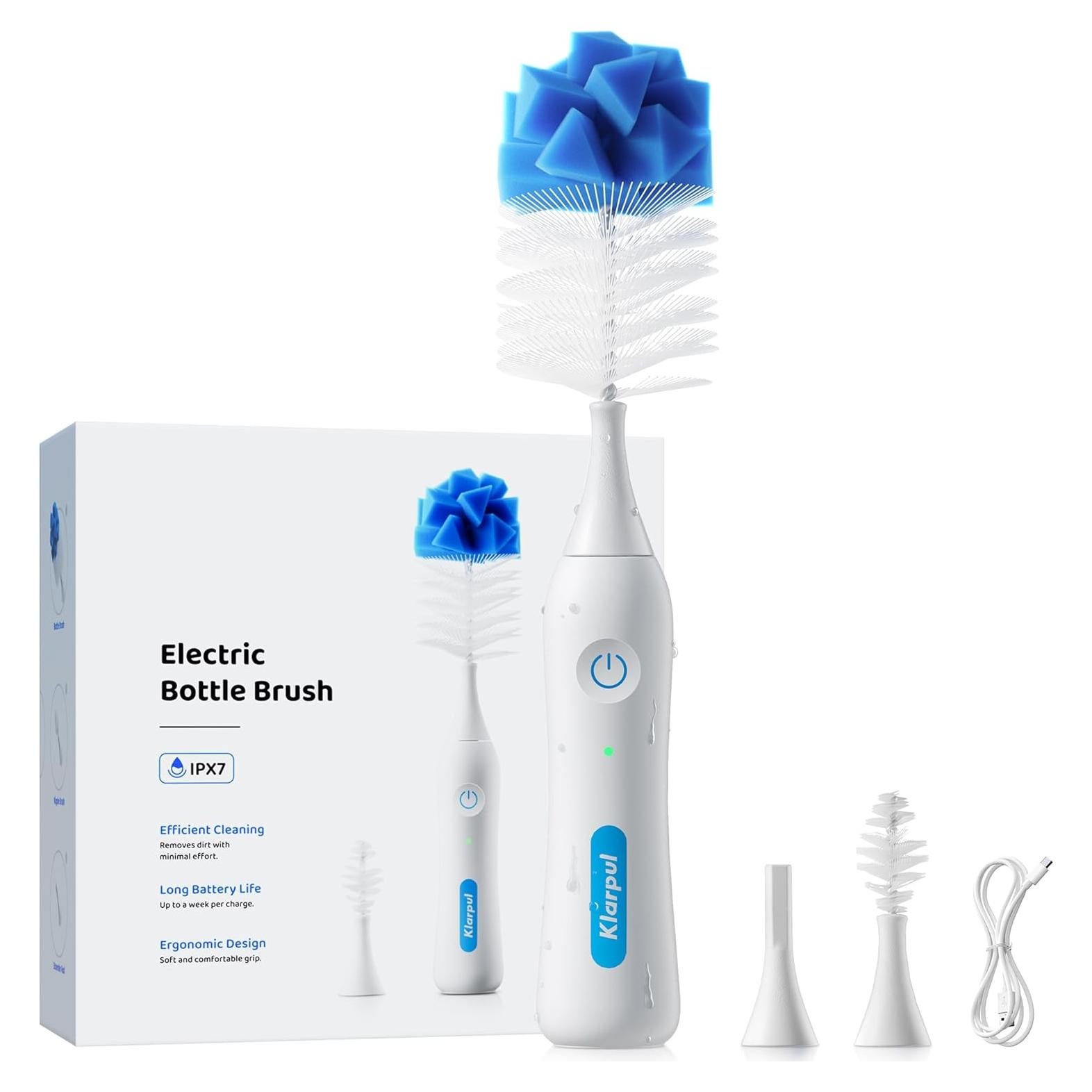 Limpiador Eléctrico de Botellas Klarpul IPX7 2000mAh Azul