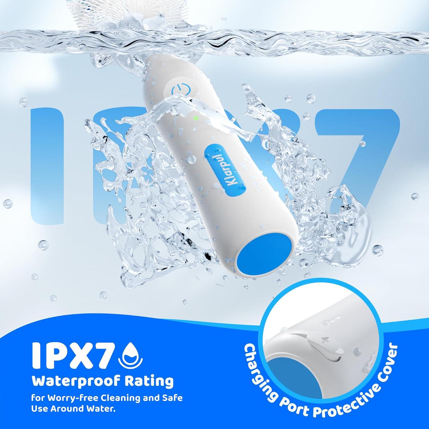 Limpiador Eléctrico de Botellas Klarpul IPX7 2000mAh Azul