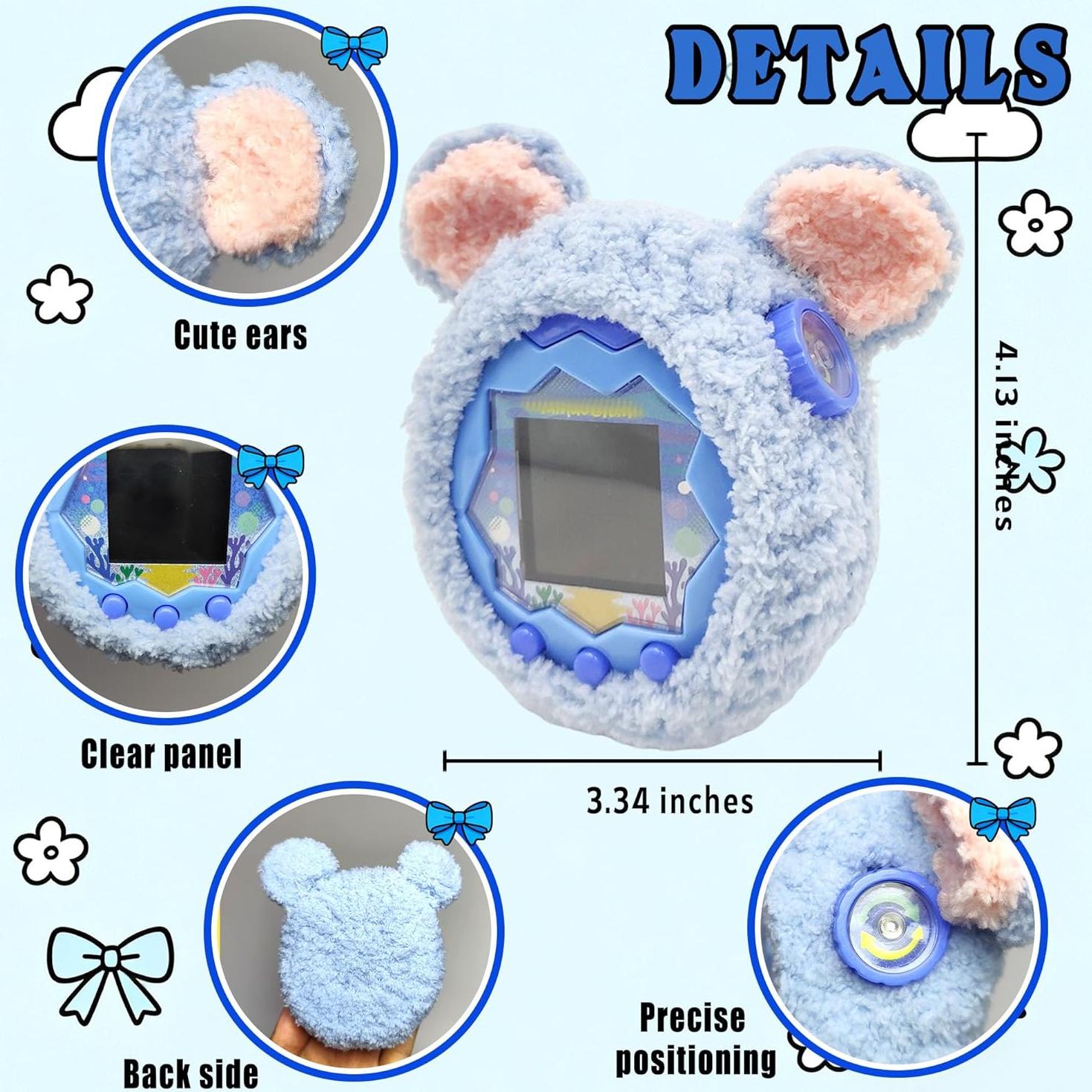 Funda Protectora para Tamagotchi Paradise - Tejido Suave Azul