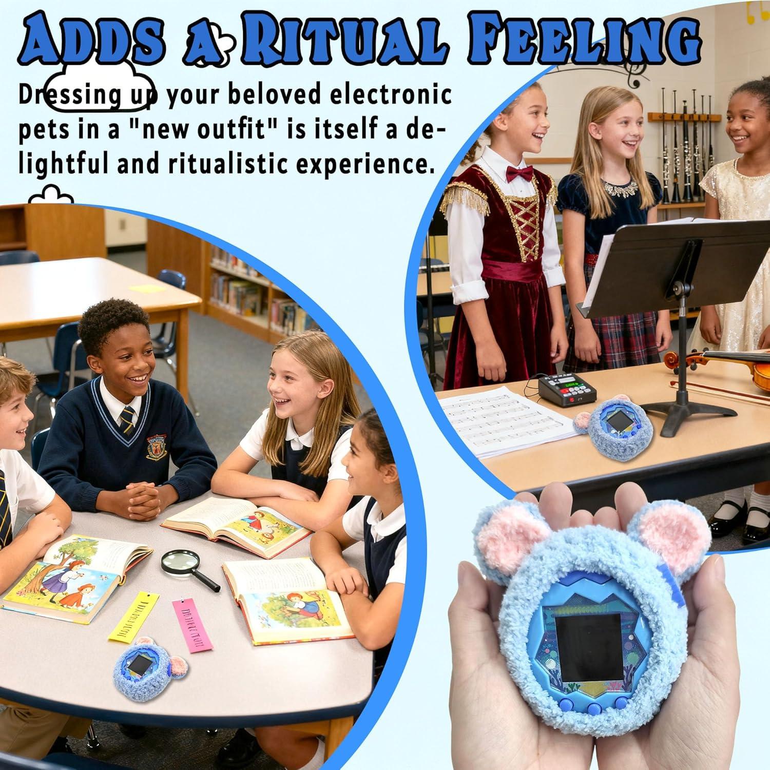 Funda Protectora para Tamagotchi Paradise - Tejido Suave Azul