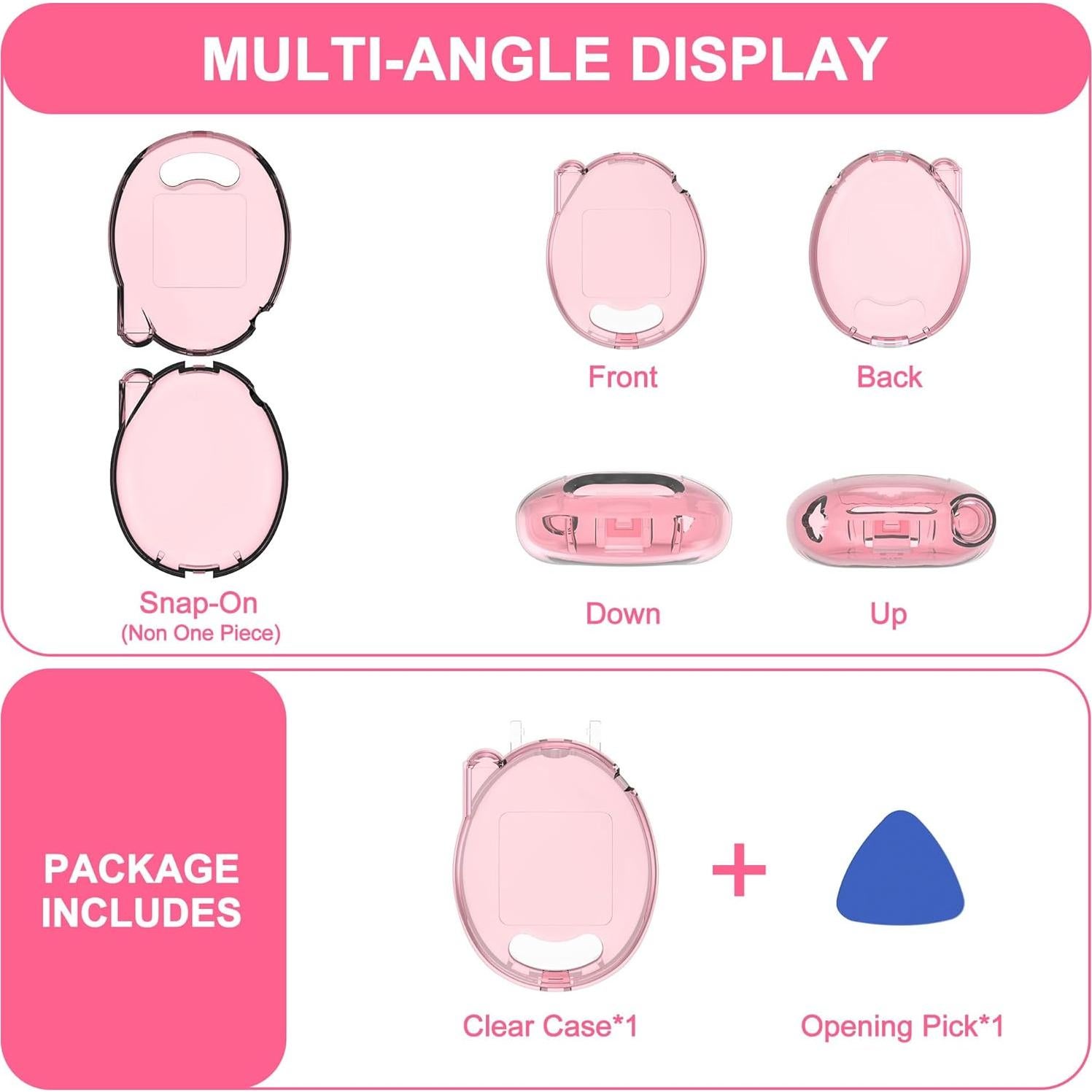 Funda Protectora Dura SGHLDE para Tamagotchi V3 Rosa