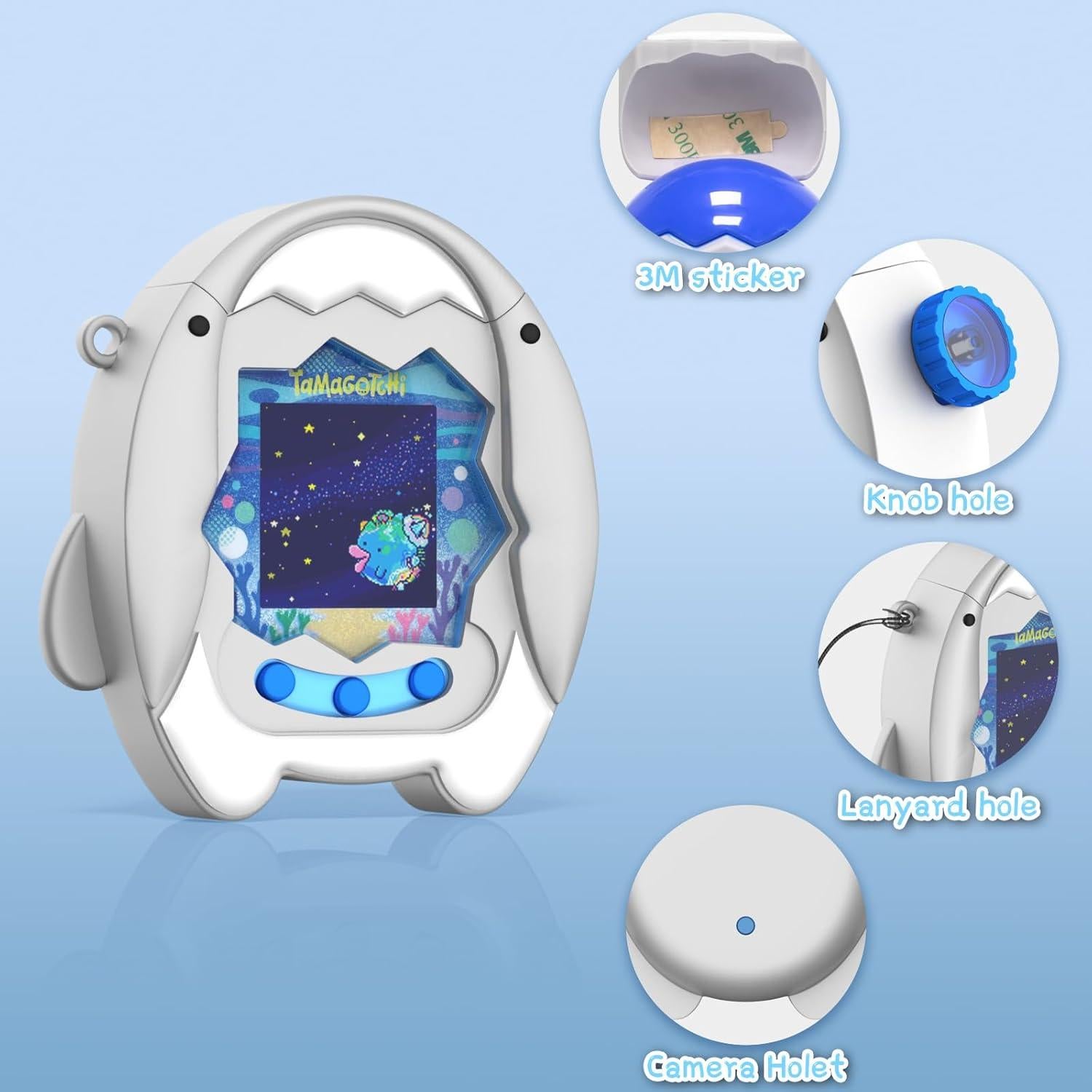 Funda de Silicona Wonkzon para Tamagotchi Paradise con Cordón