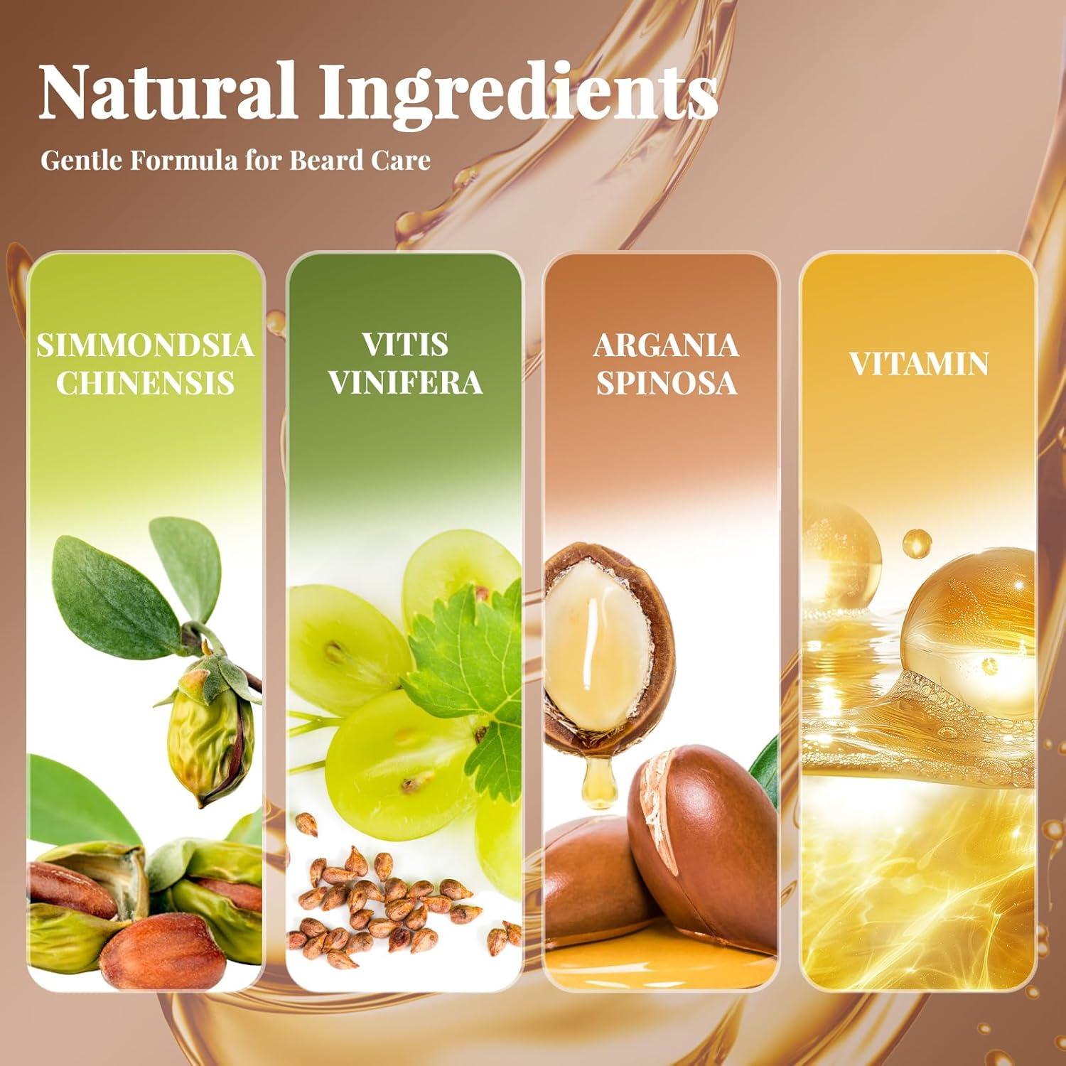 Kit de Crecimiento de Barba Novtwenty 7 Piezas Cuidado Completo