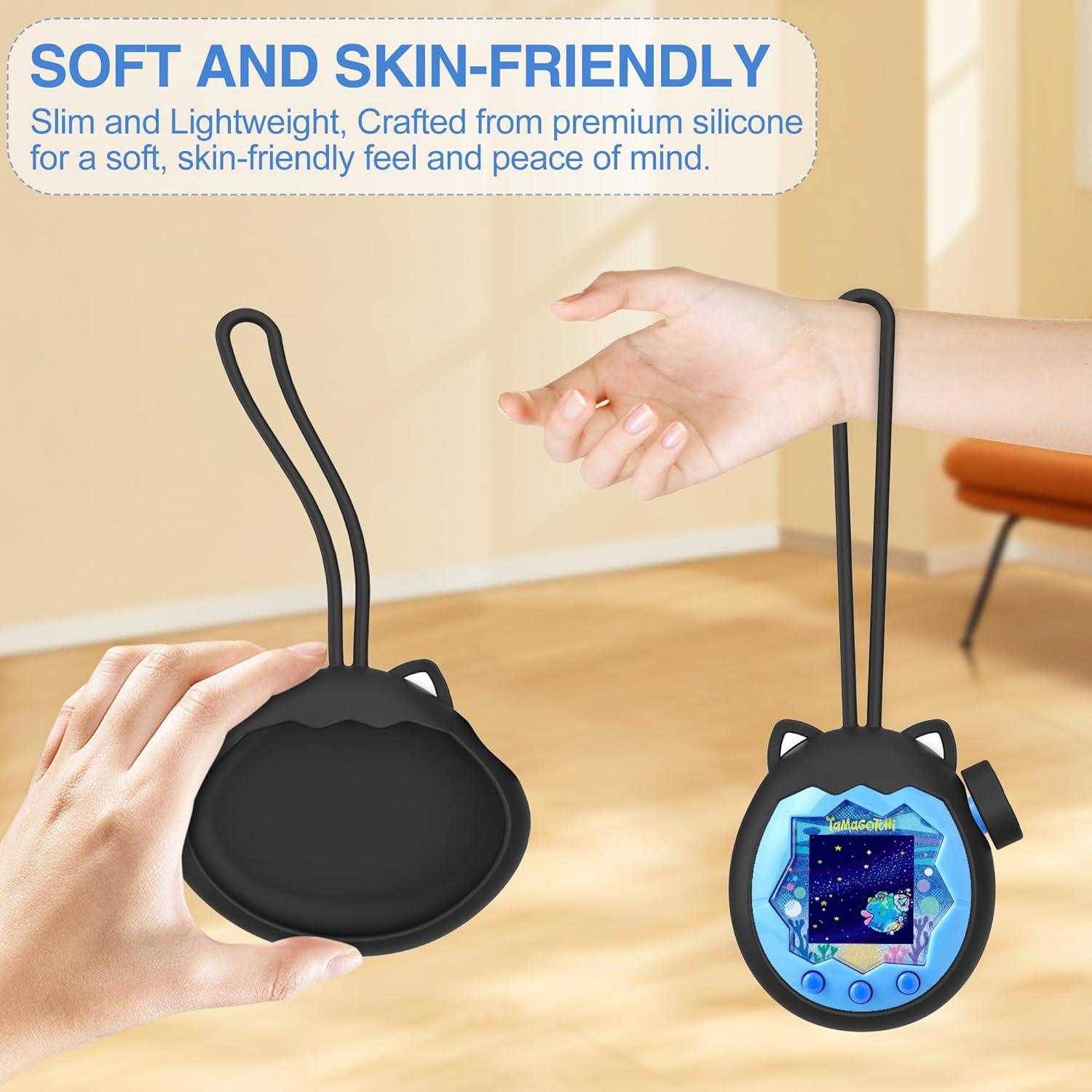 Funda de Silicona para Tamagotchi Paradise - Protección Total Negra