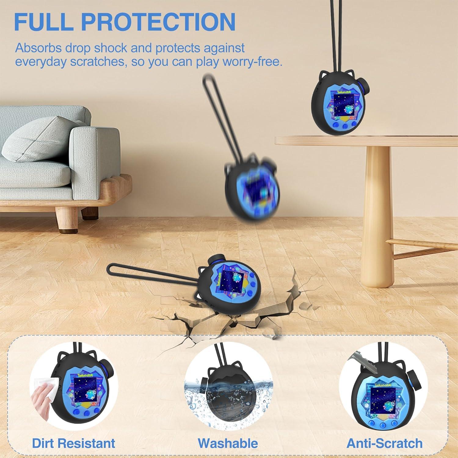 Funda de Silicona para Tamagotchi Paradise - Protección Total Negra