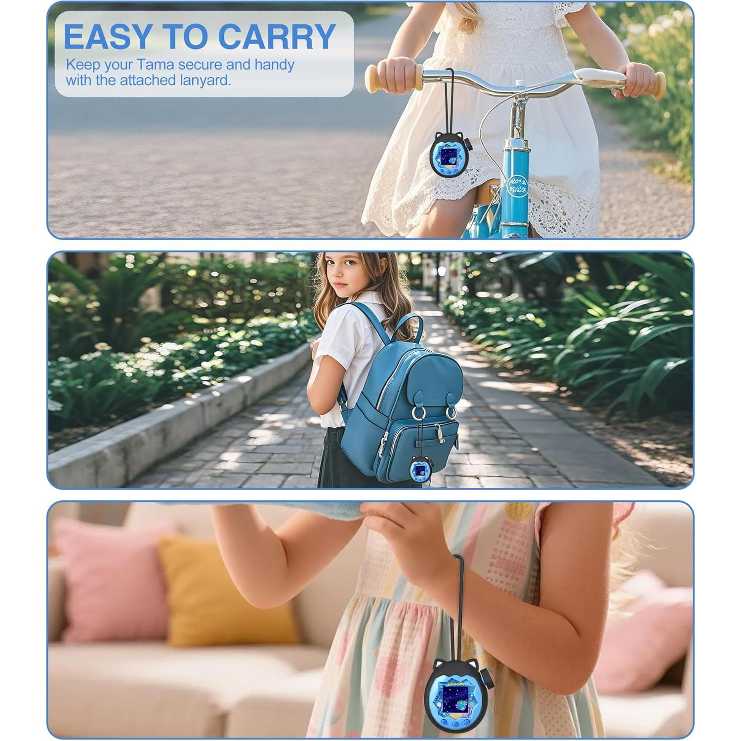 Funda de Silicona para Tamagotchi Paradise - Protección Total Negra