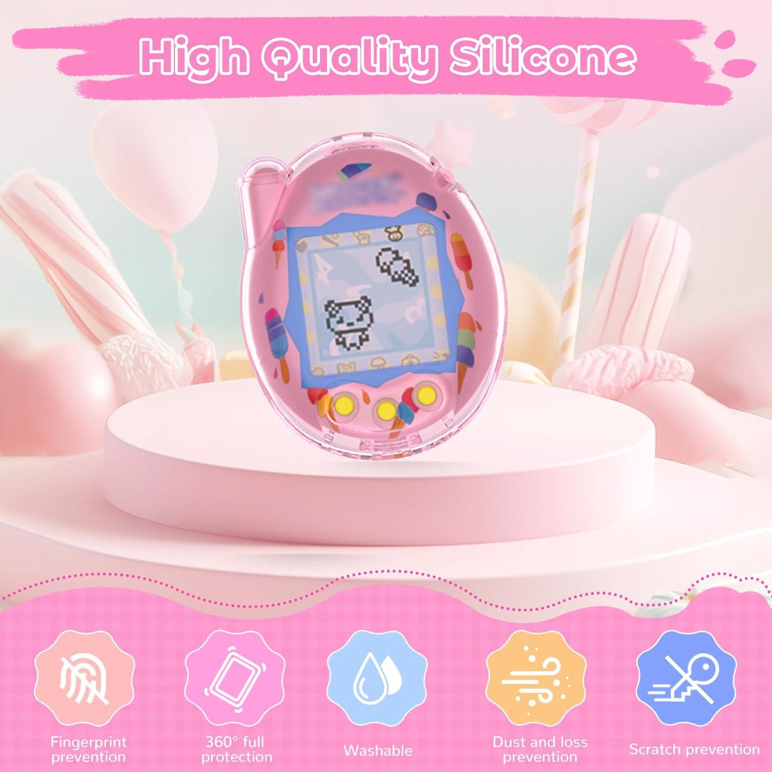 Funda Protectora KONXISA para Tamagotchi Connection Rosa