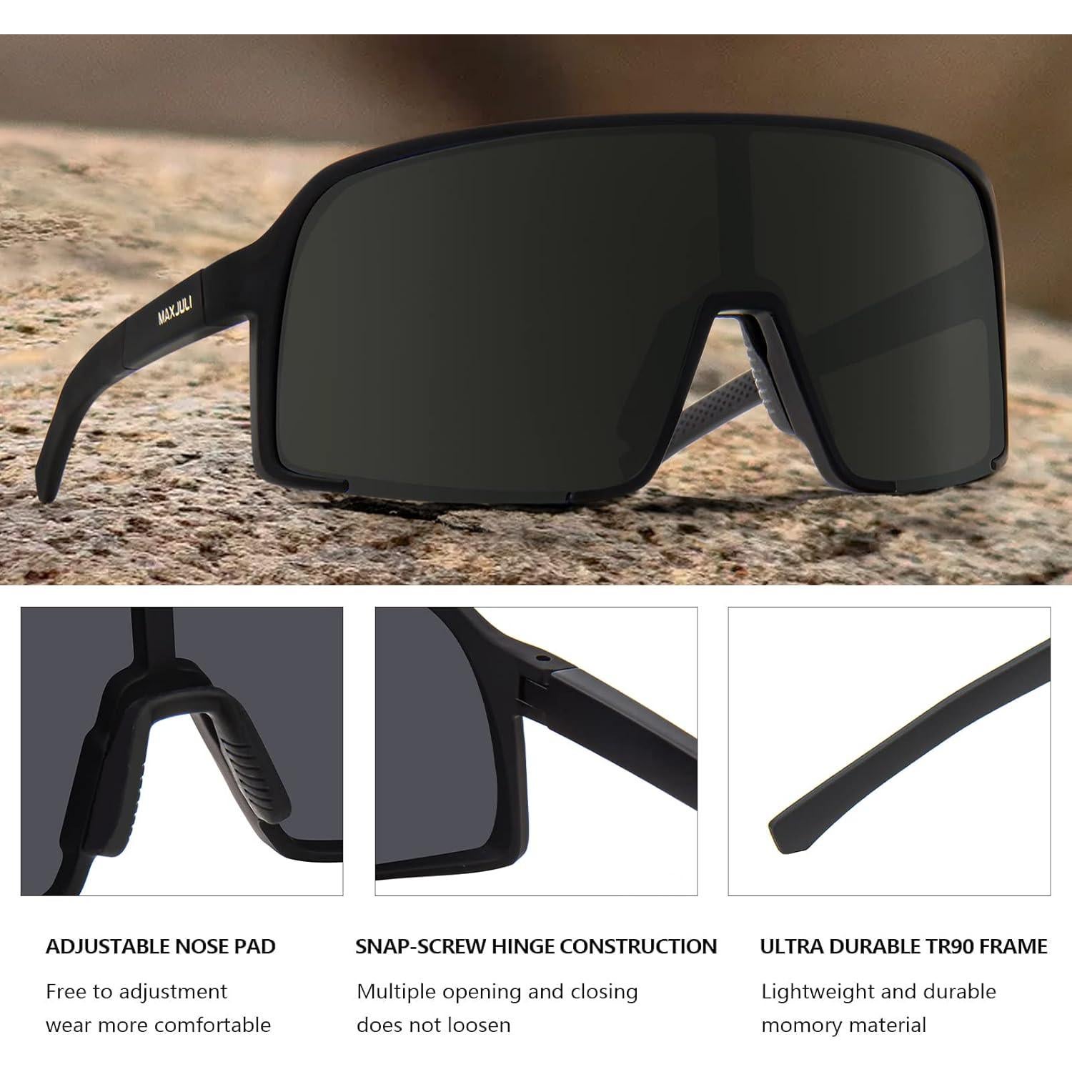 Gafas de sol polarizadas MAXJULI UV400 para deportes al aire libre