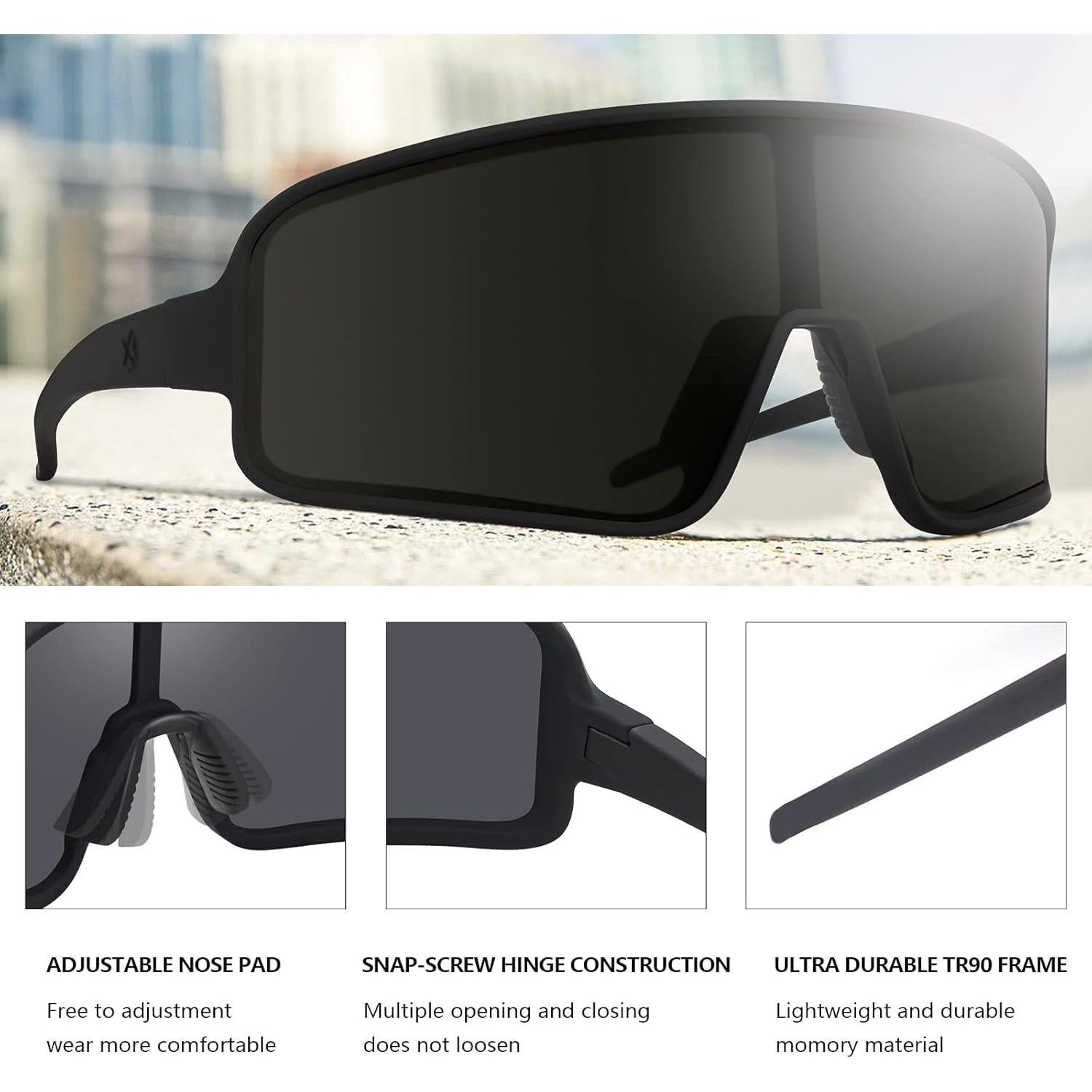 Gafas de Sol Polarizadas MAXJULI 8121 UV400 para Deportes