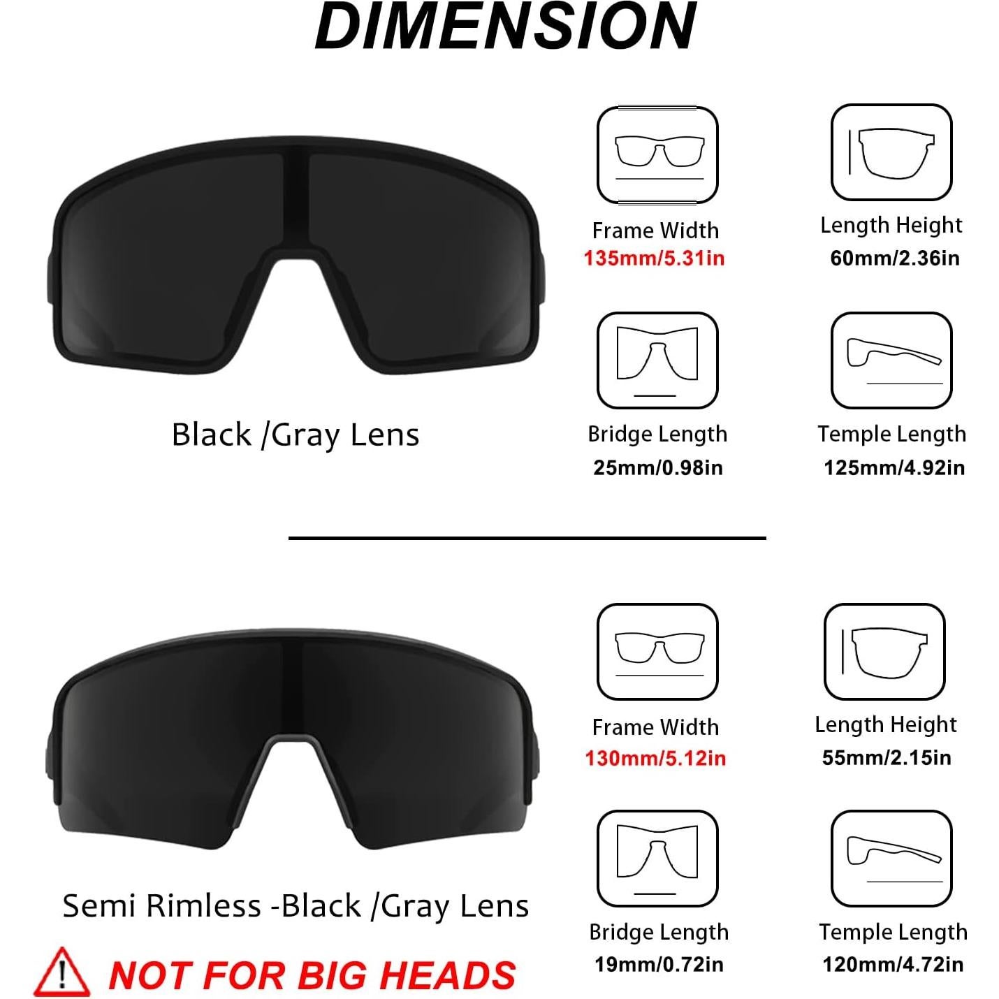 Gafas de Sol Polarizadas MAXJULI 8121 UV400 para Deportes